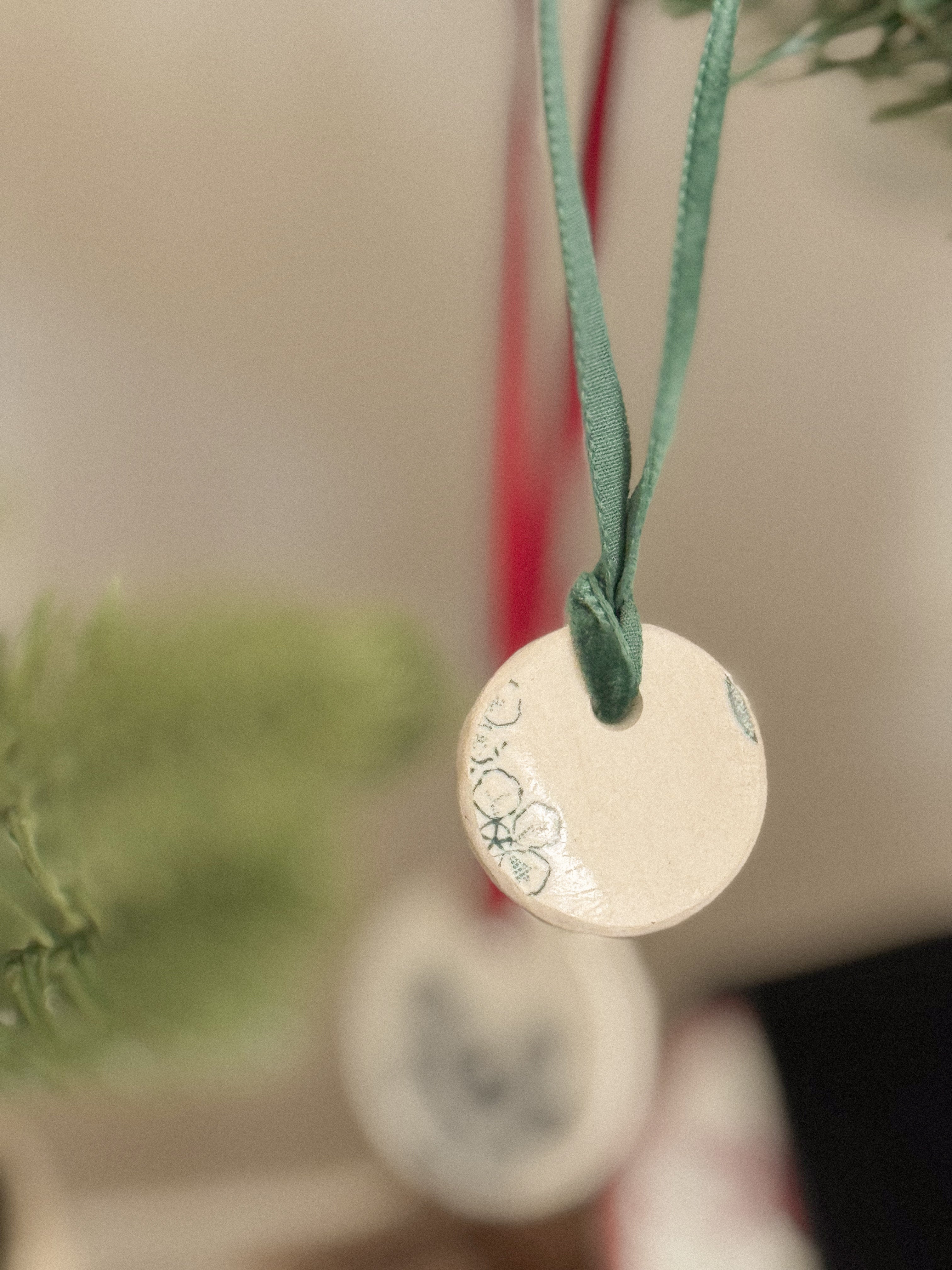 Antique plate fragment ornament - small