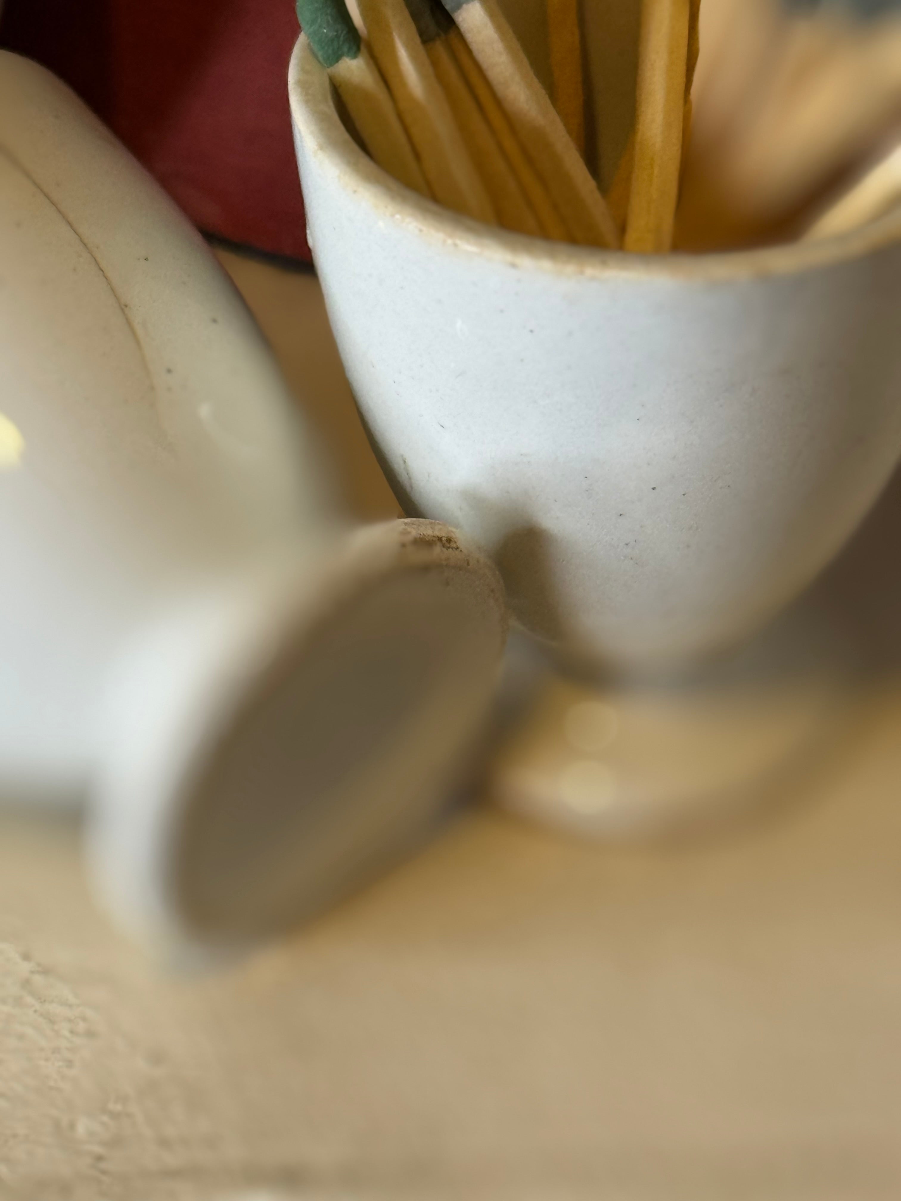 Antique French Ironstone Egg Cup Set