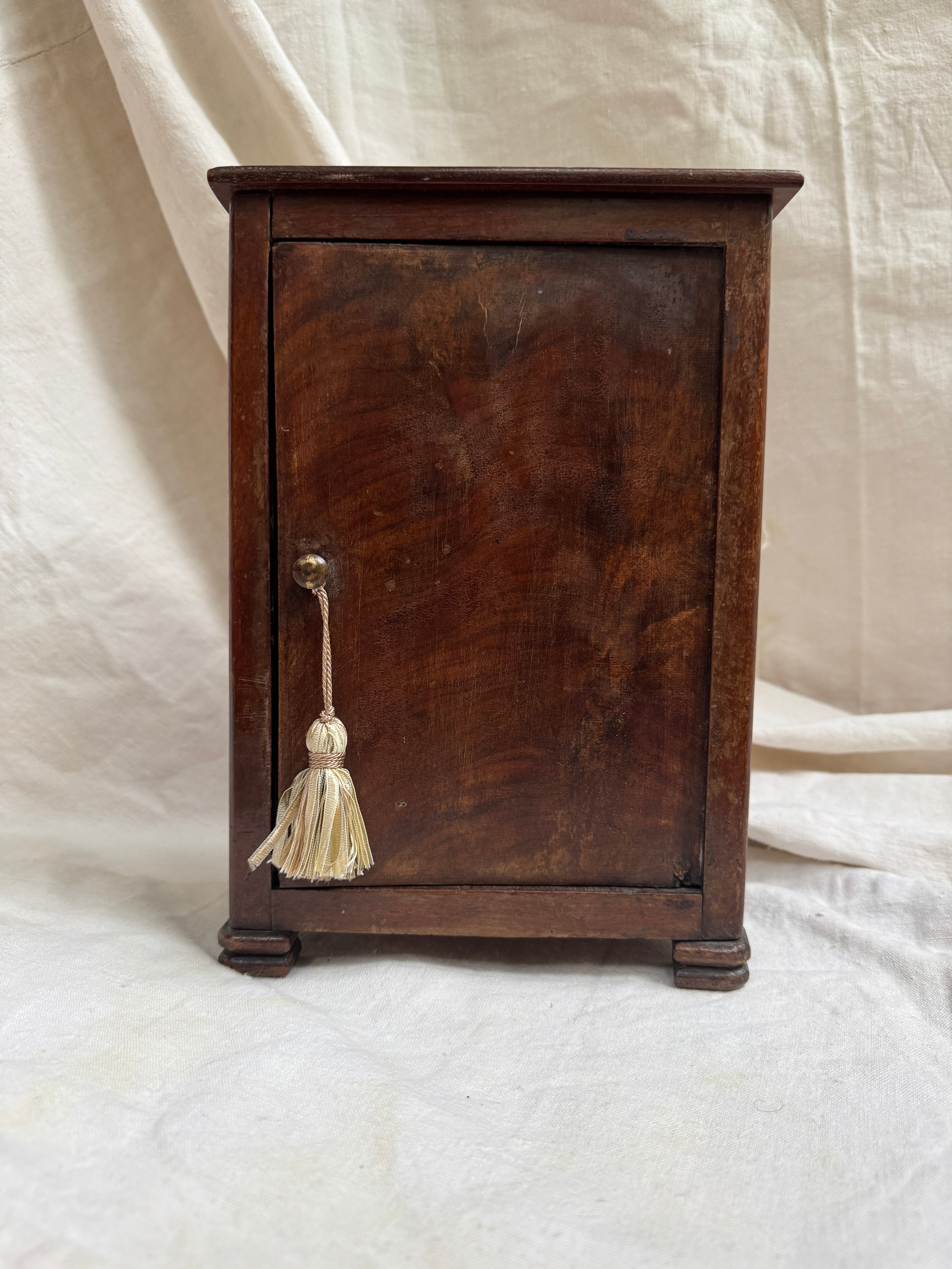 Antique French Miniature Mahogany Bedside Cabinet (Chevet)