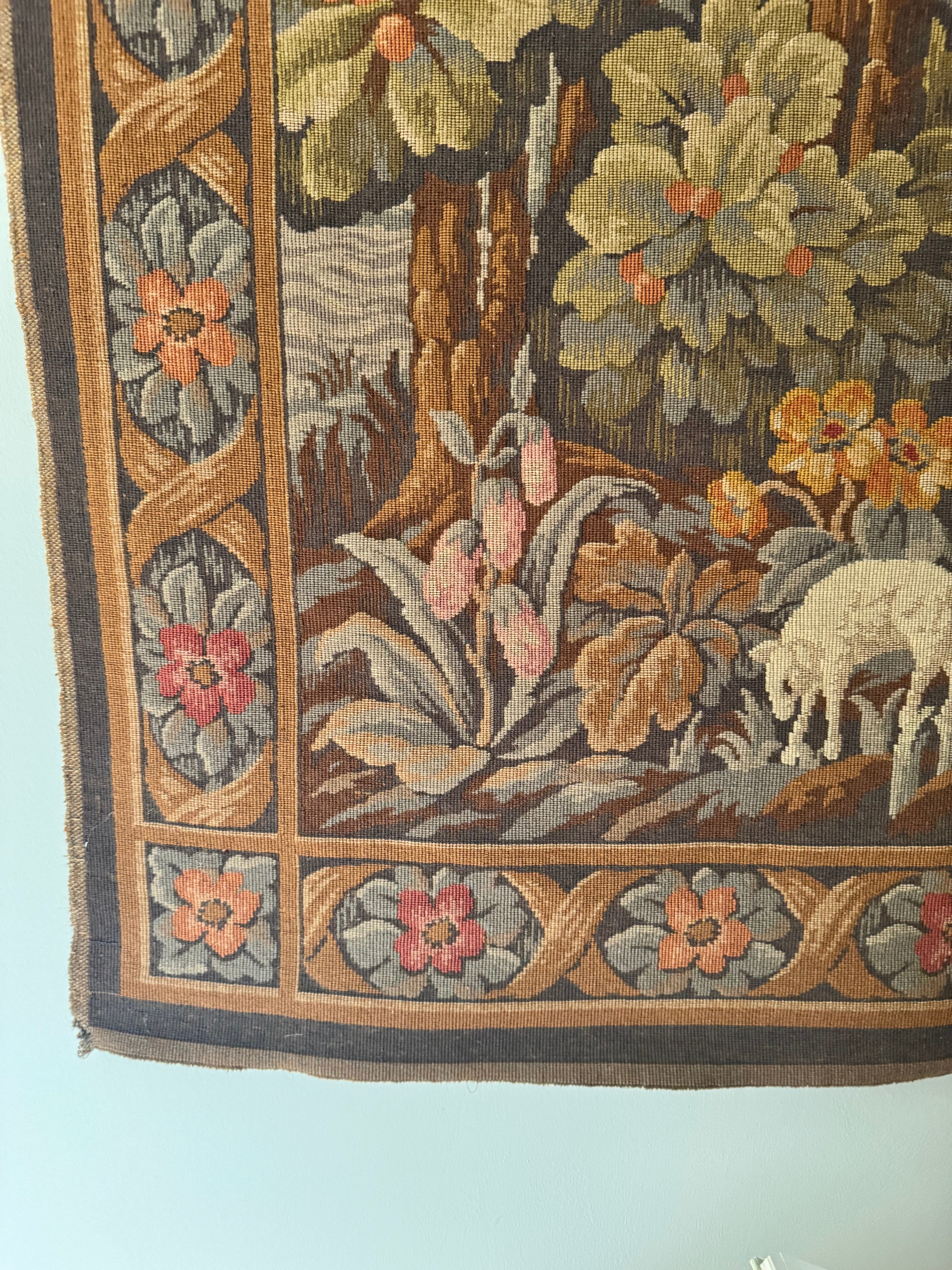 (Rod shipping) Jacquard-Woven Pastoral Tapestry