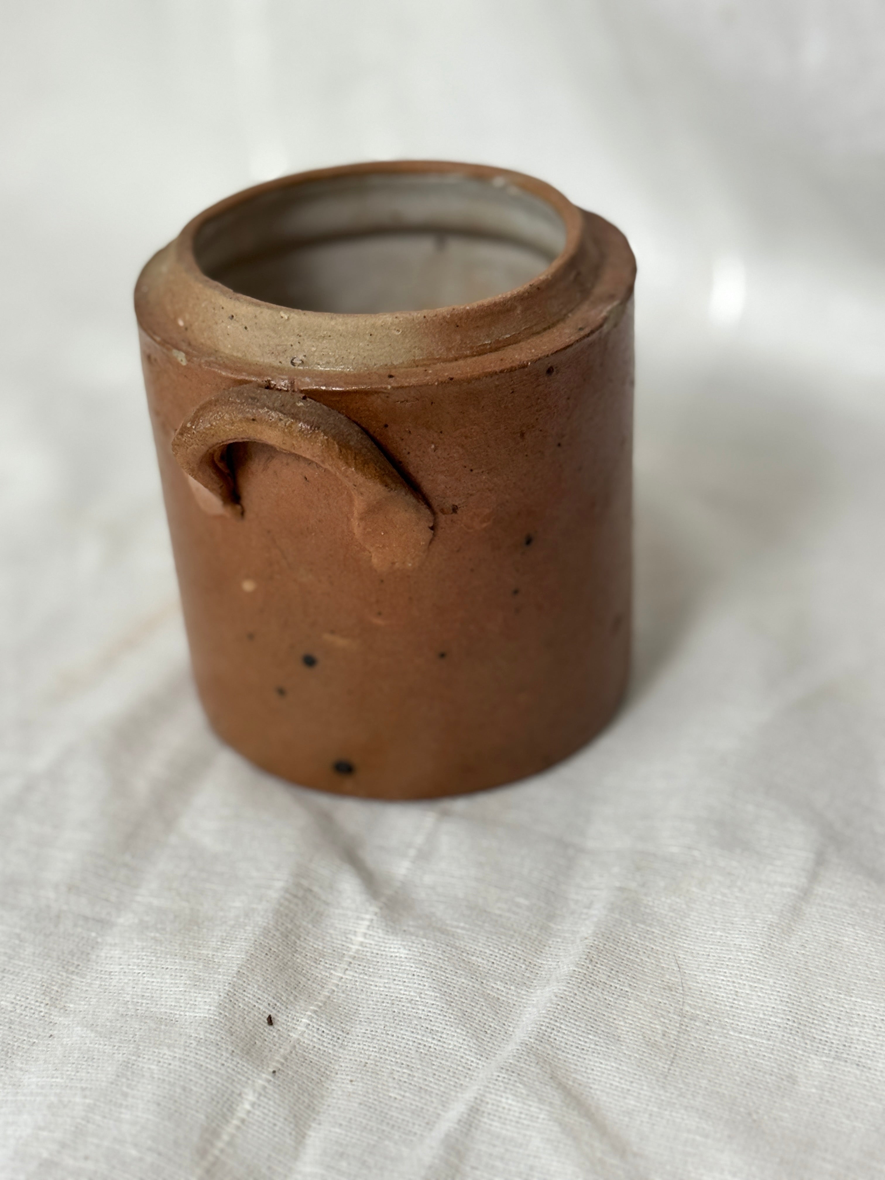 Antique French Confit Pot with Ear Handles
