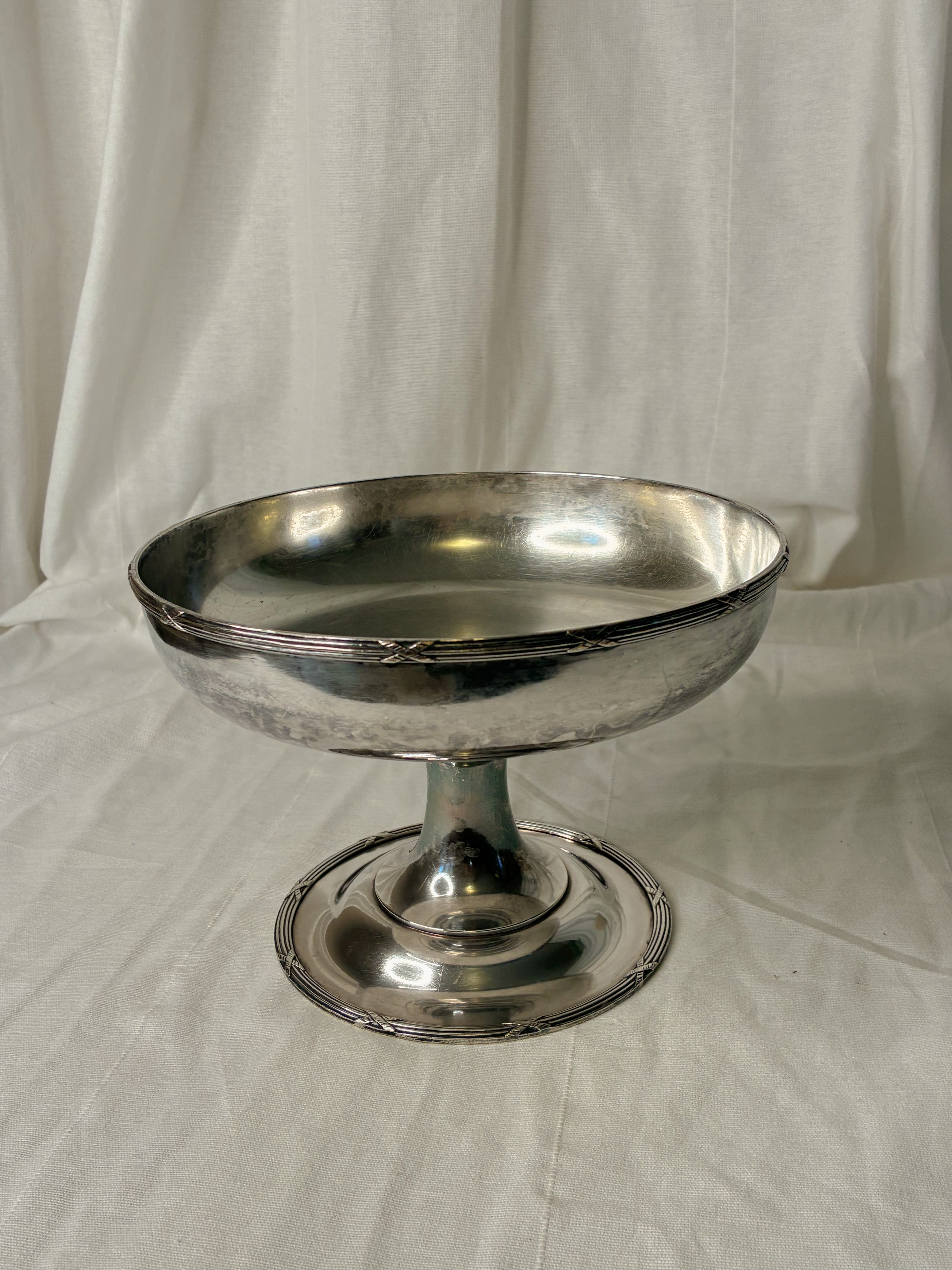 French Silver-Plated Pedestal Compote