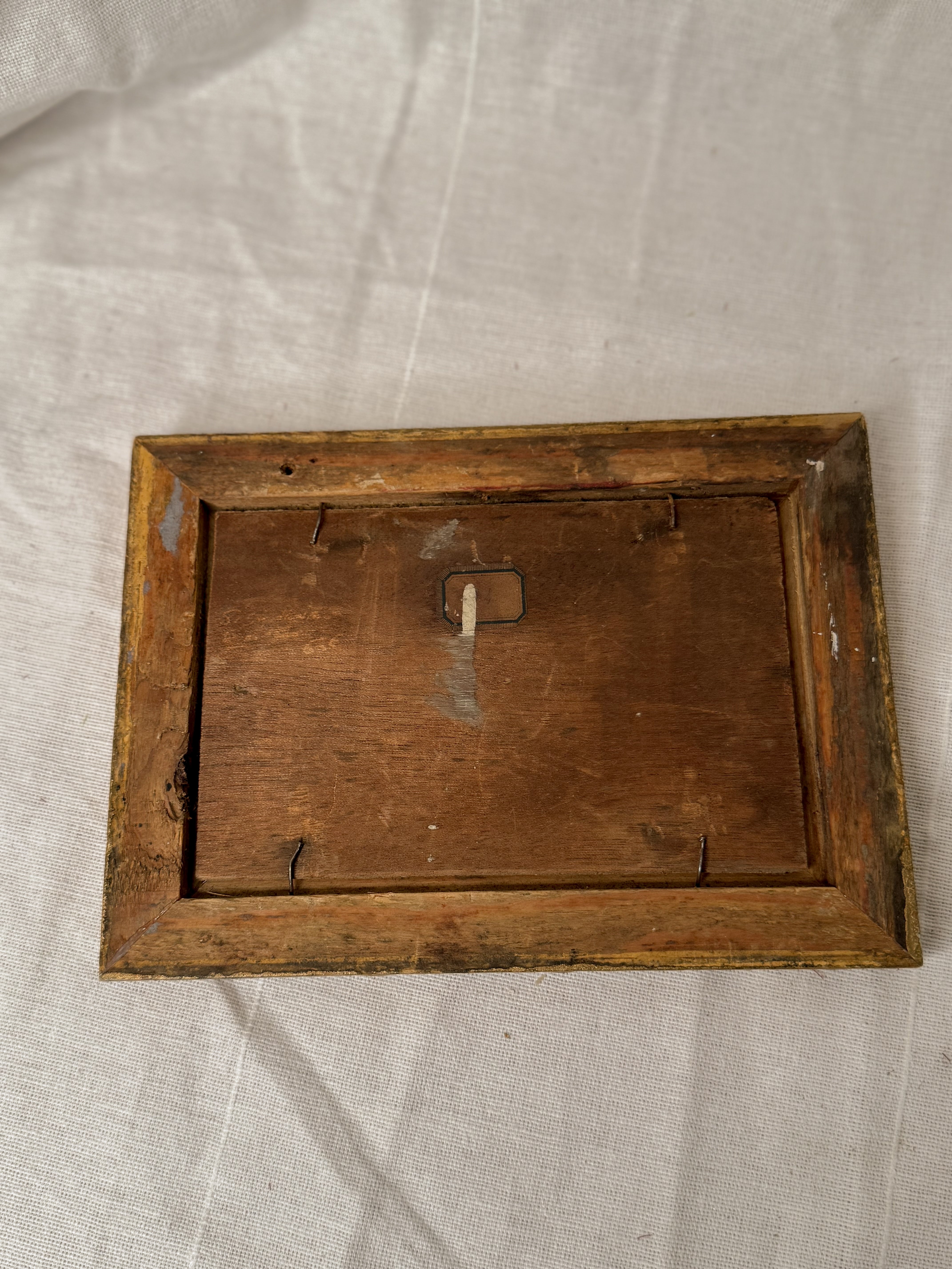 Antique Framed Art Postcard, “The Sleep of the Nymph”