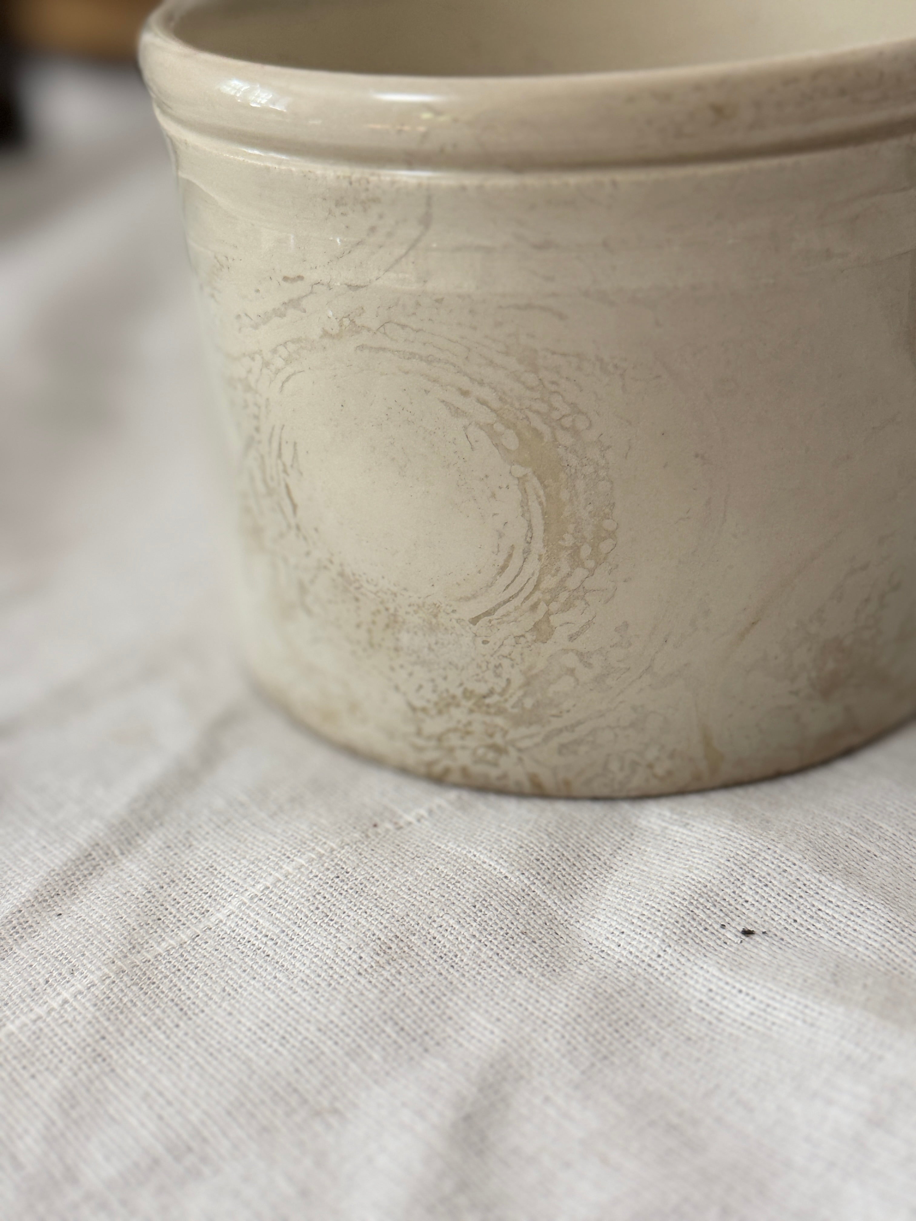 Antique French Ironstone Pot, Badonviller