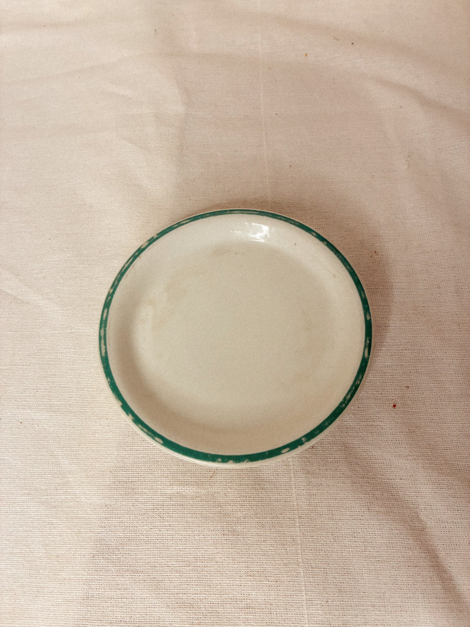 Antique Limoges Bistro Plate / Absinthe Coaster