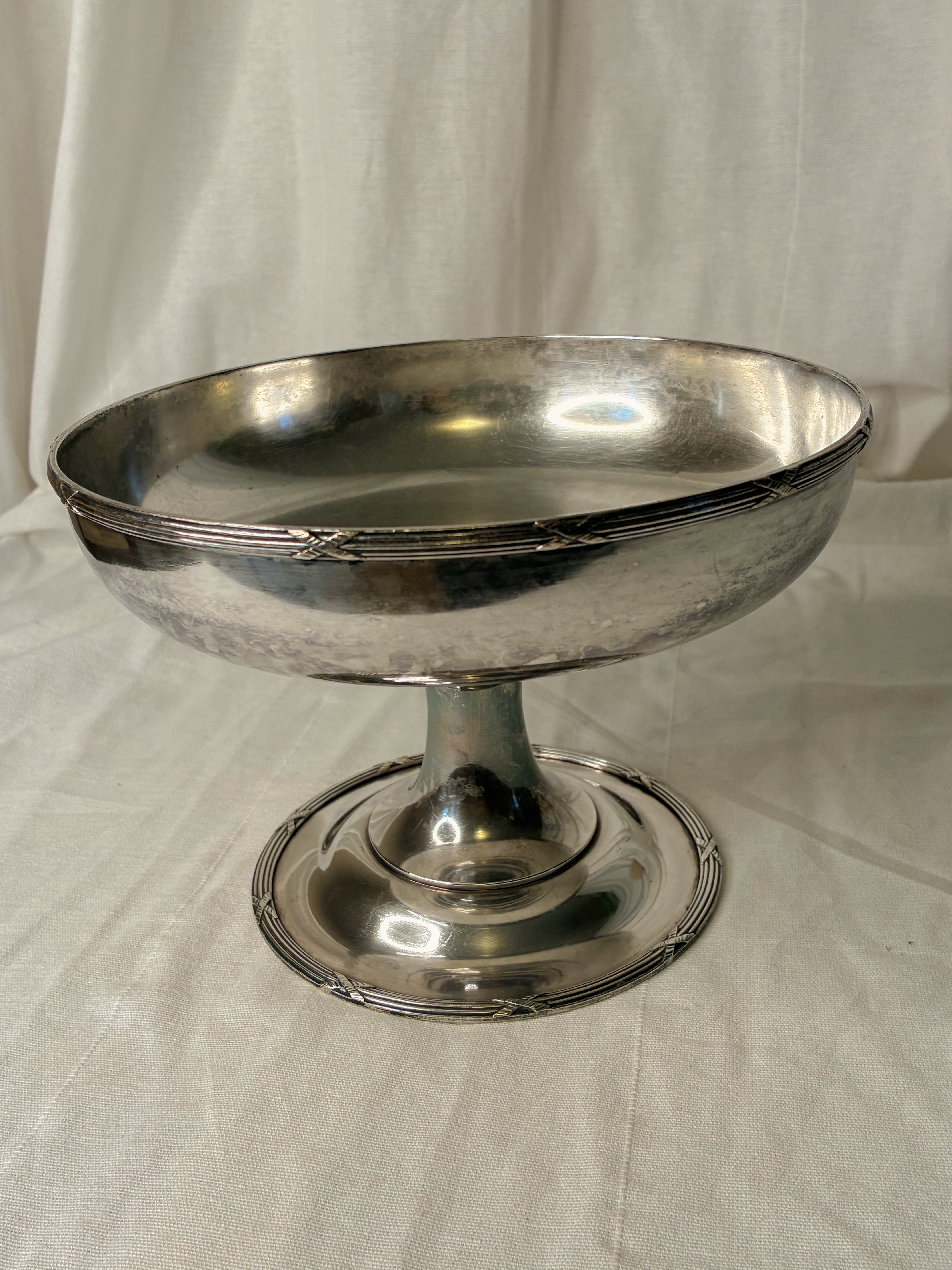 French Silver-Plated Pedestal Compote