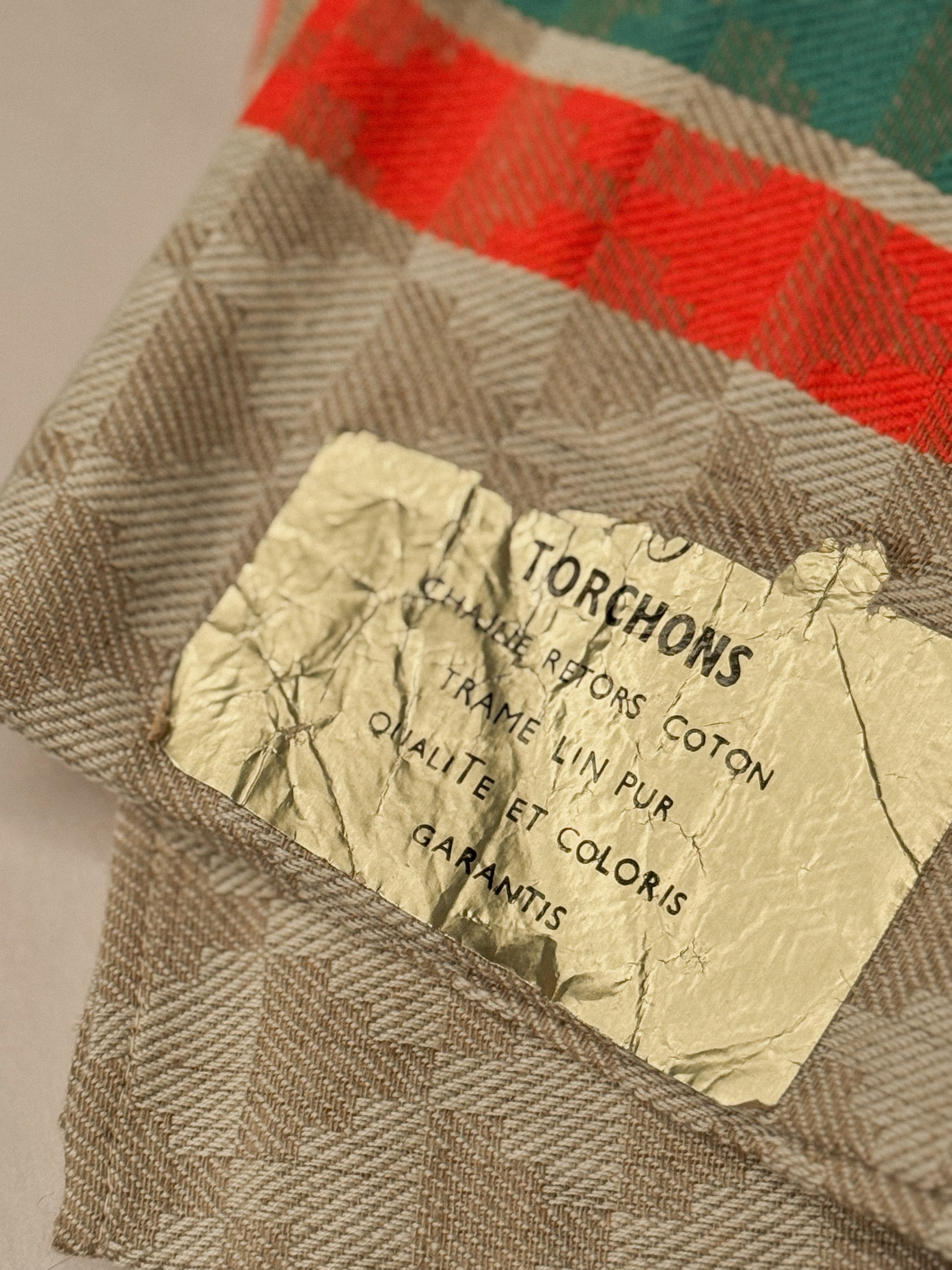 Vintage  French Jacquard Torchon