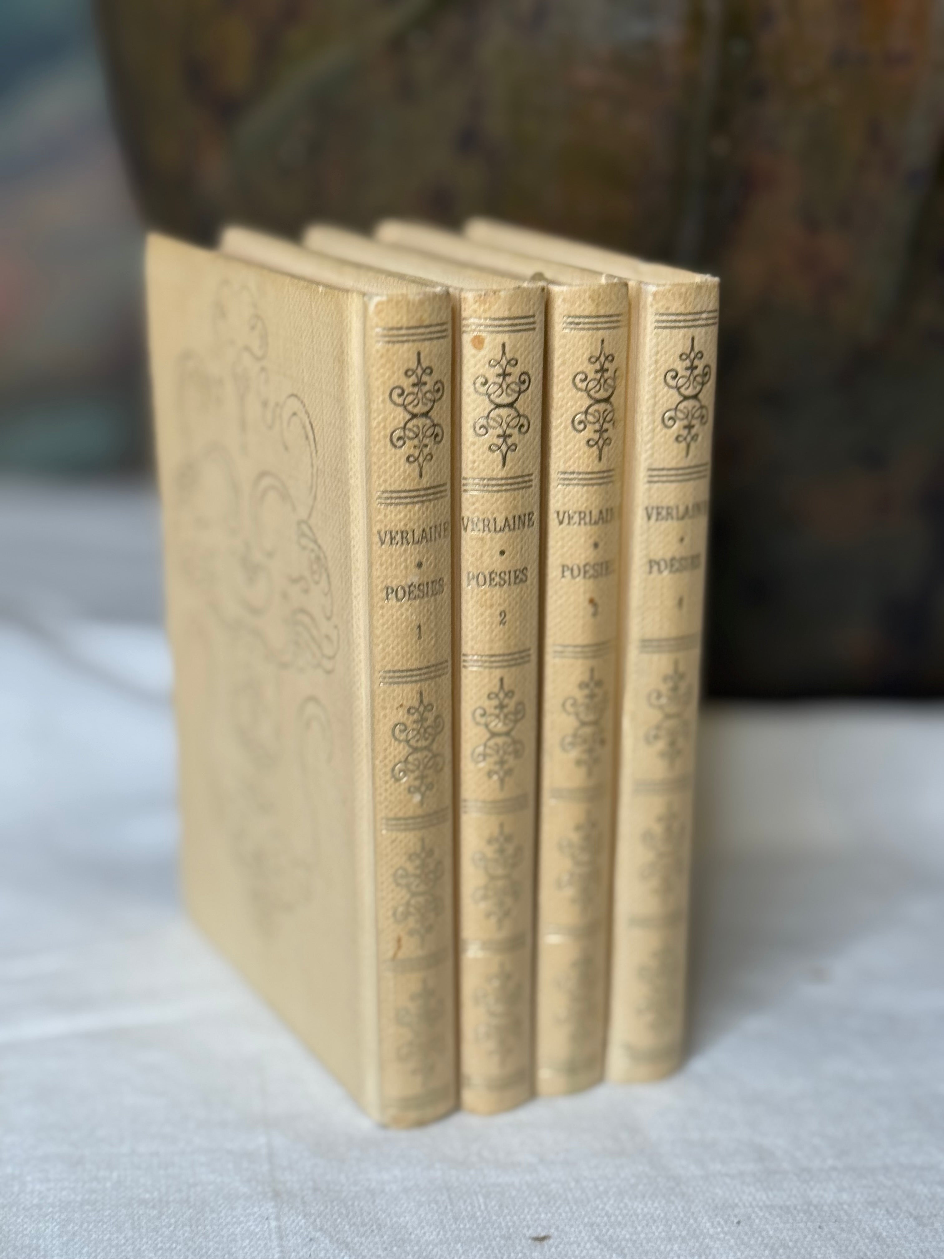 Miniature Set of Paul Verlaine, Poésies (4 Volumes)