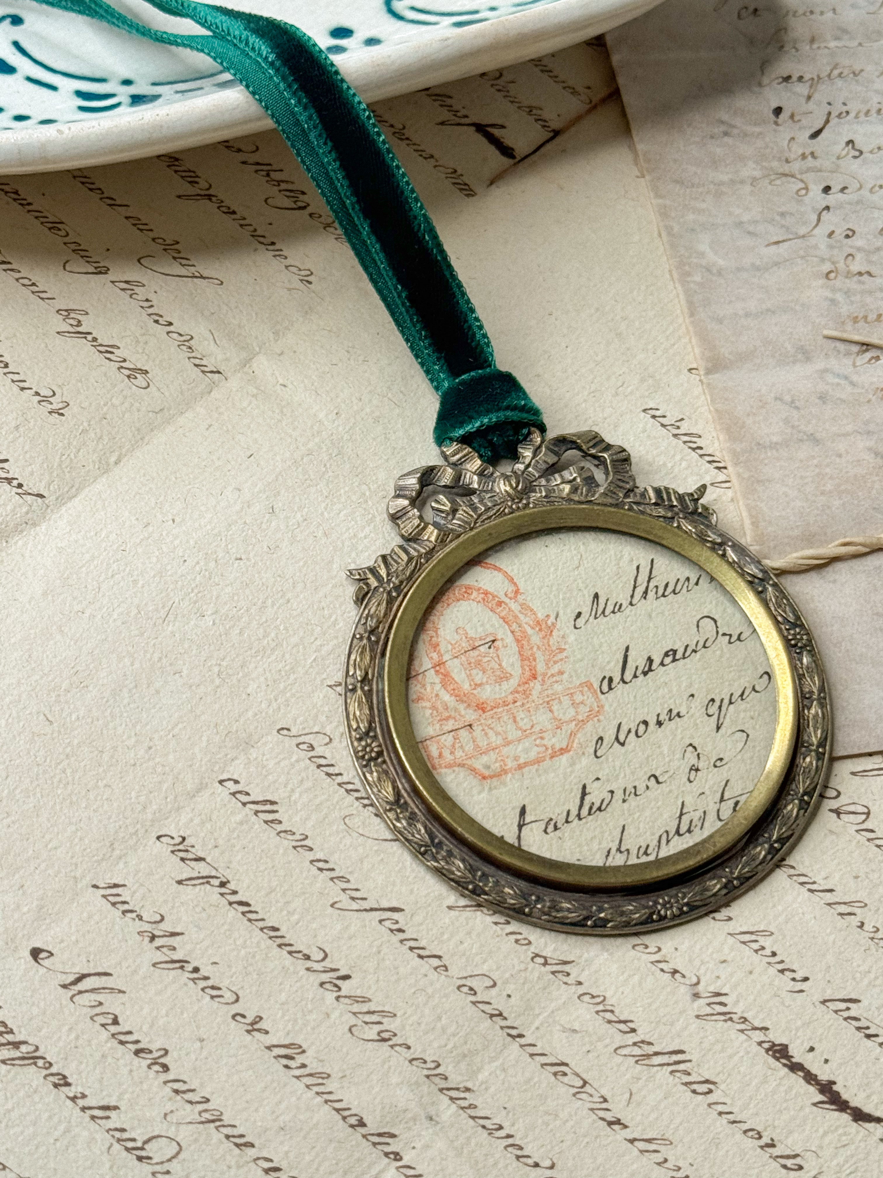 Antique French Miniature Frame Ornament