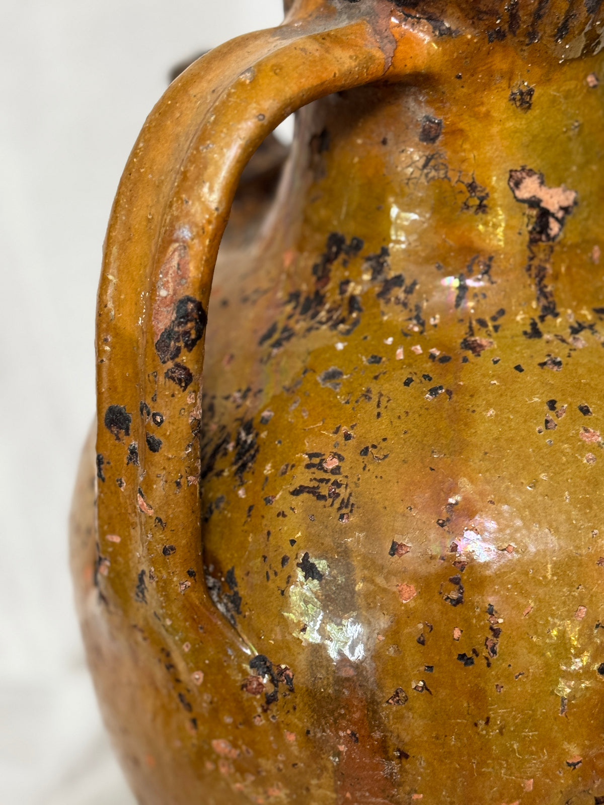 Antique French Walnut Oil Jug, Mélard à Bec, Original Stopper