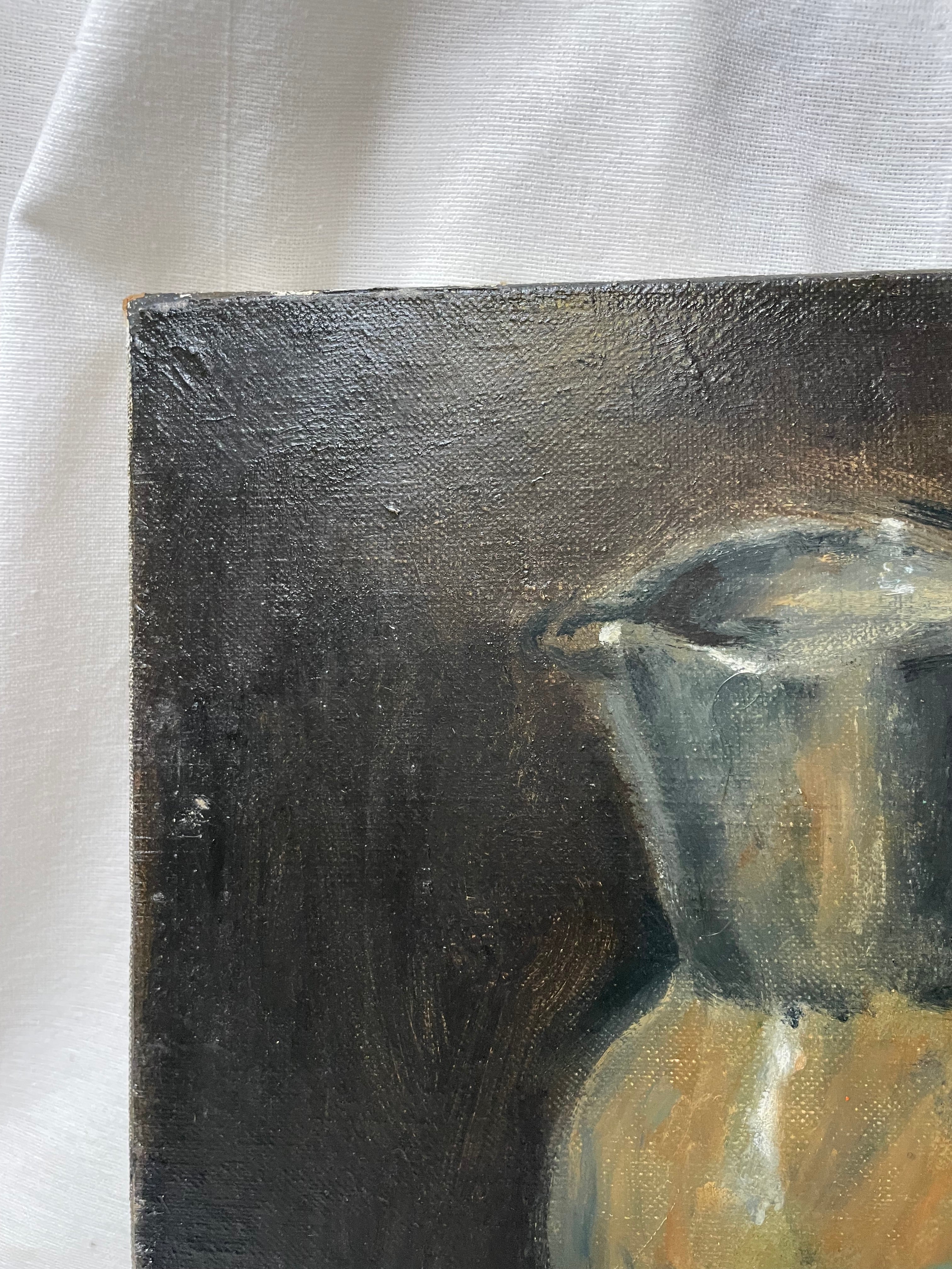 Vintage French still life, listed artist