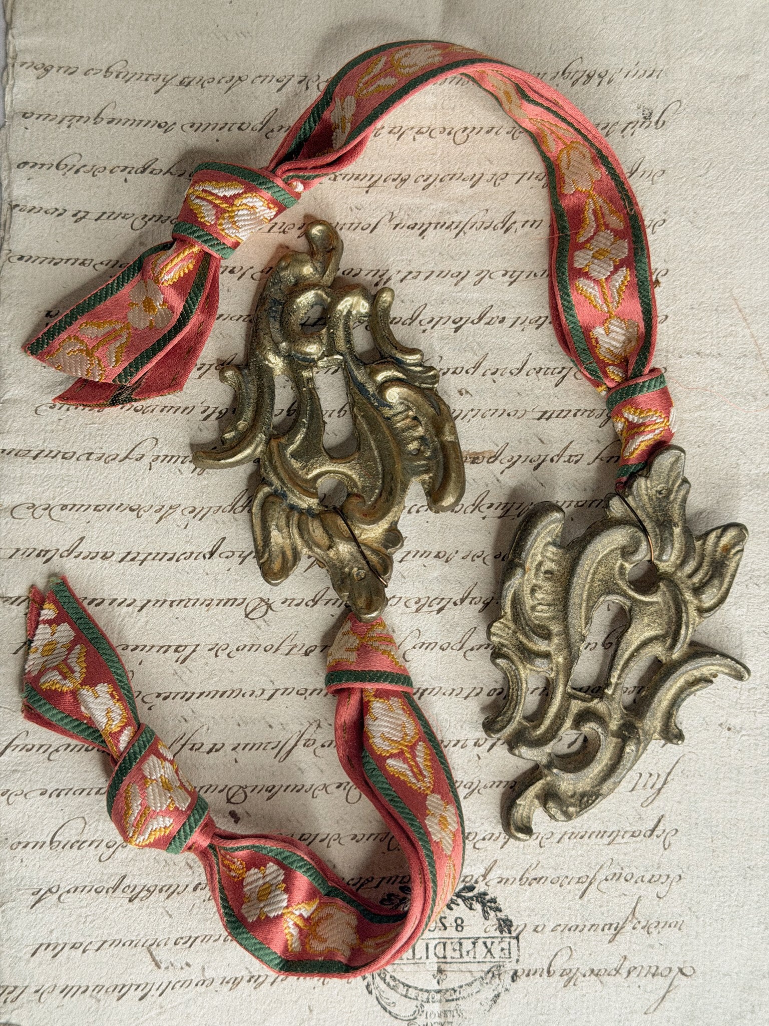 Pièce de Noël - ruban jacquard brodé