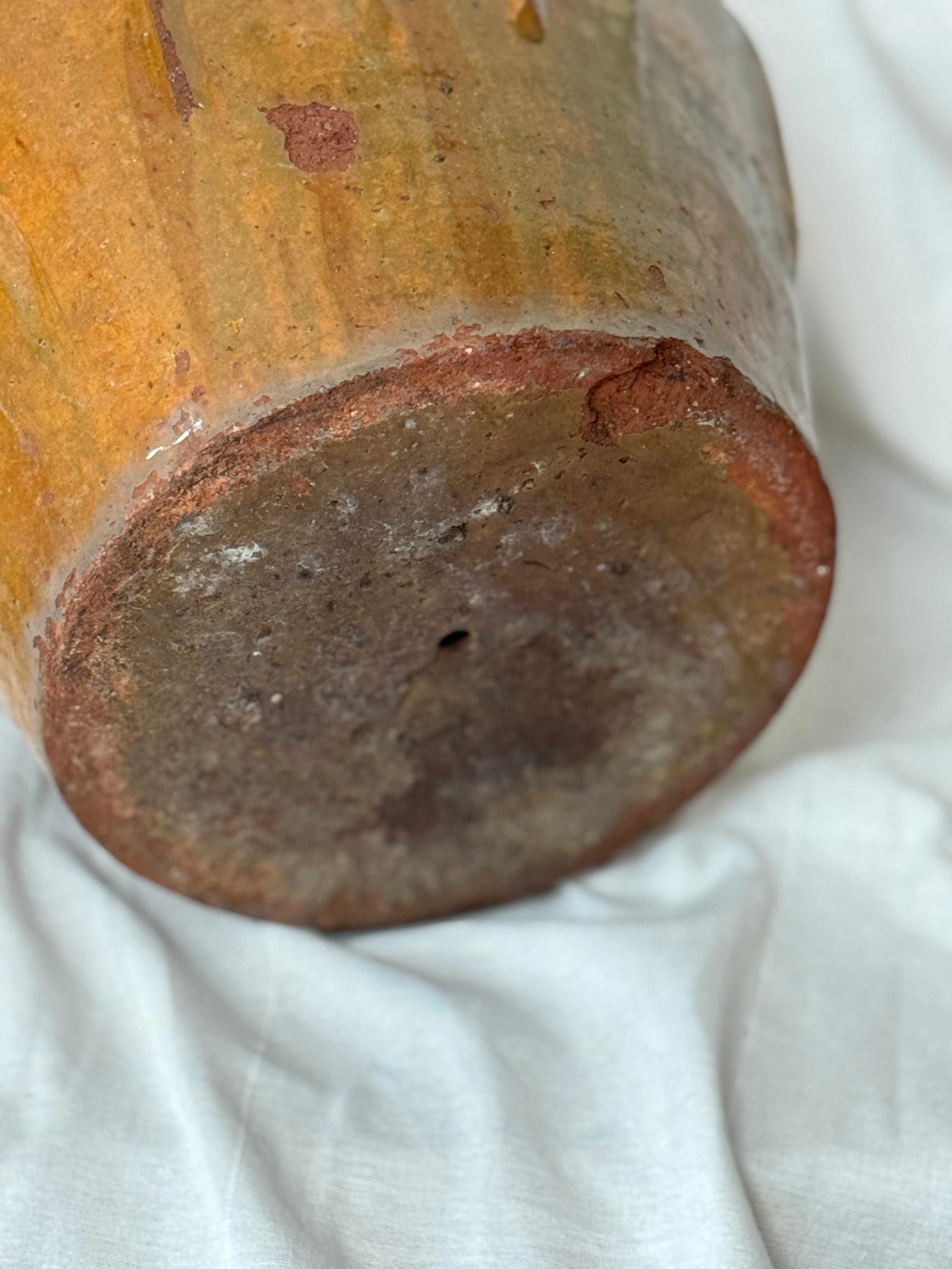 Antique French Walnut Oil Jug, Mélard à Bec, Two Handles
