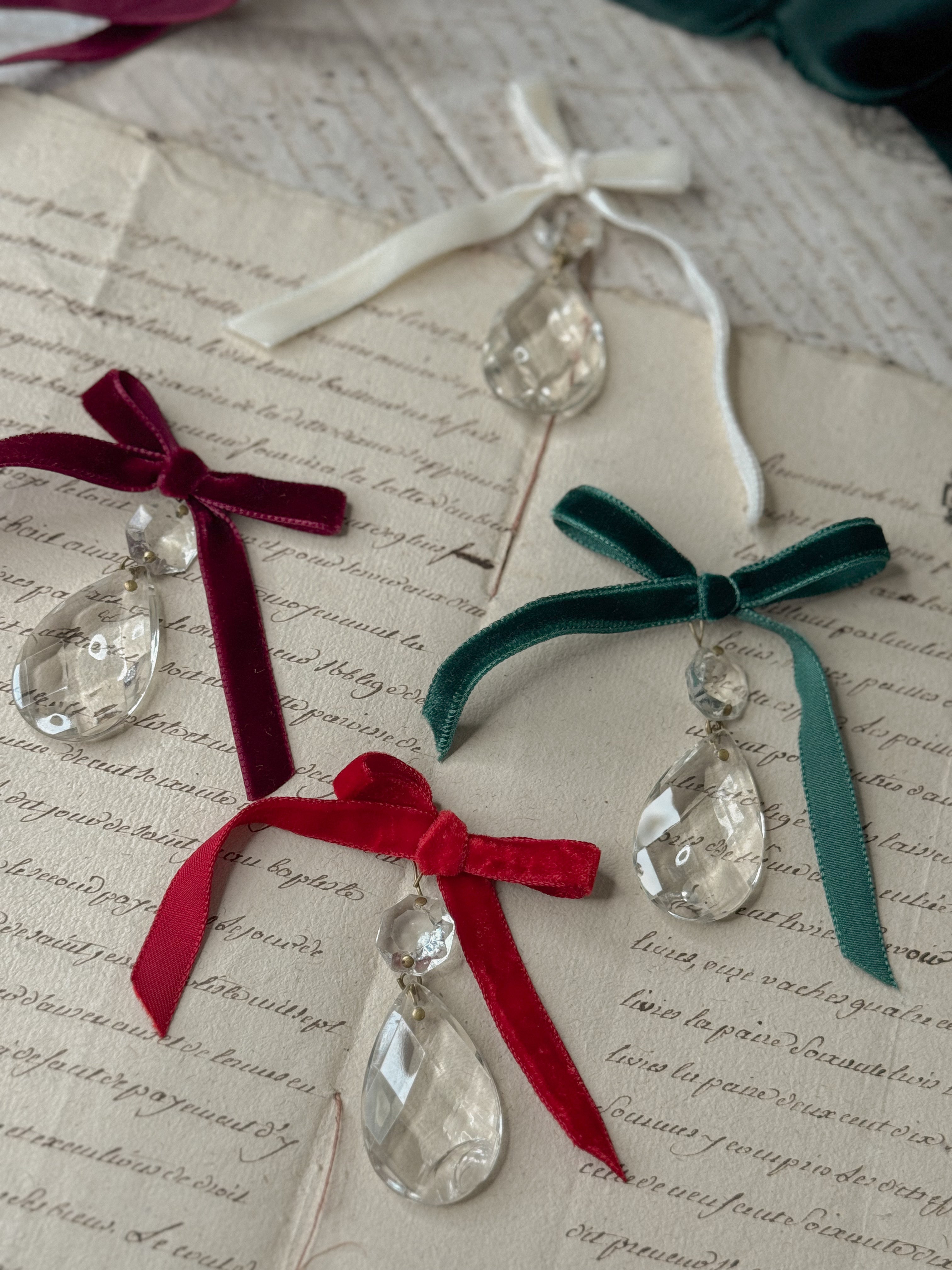 Antique French Crystal Ornament — Medium