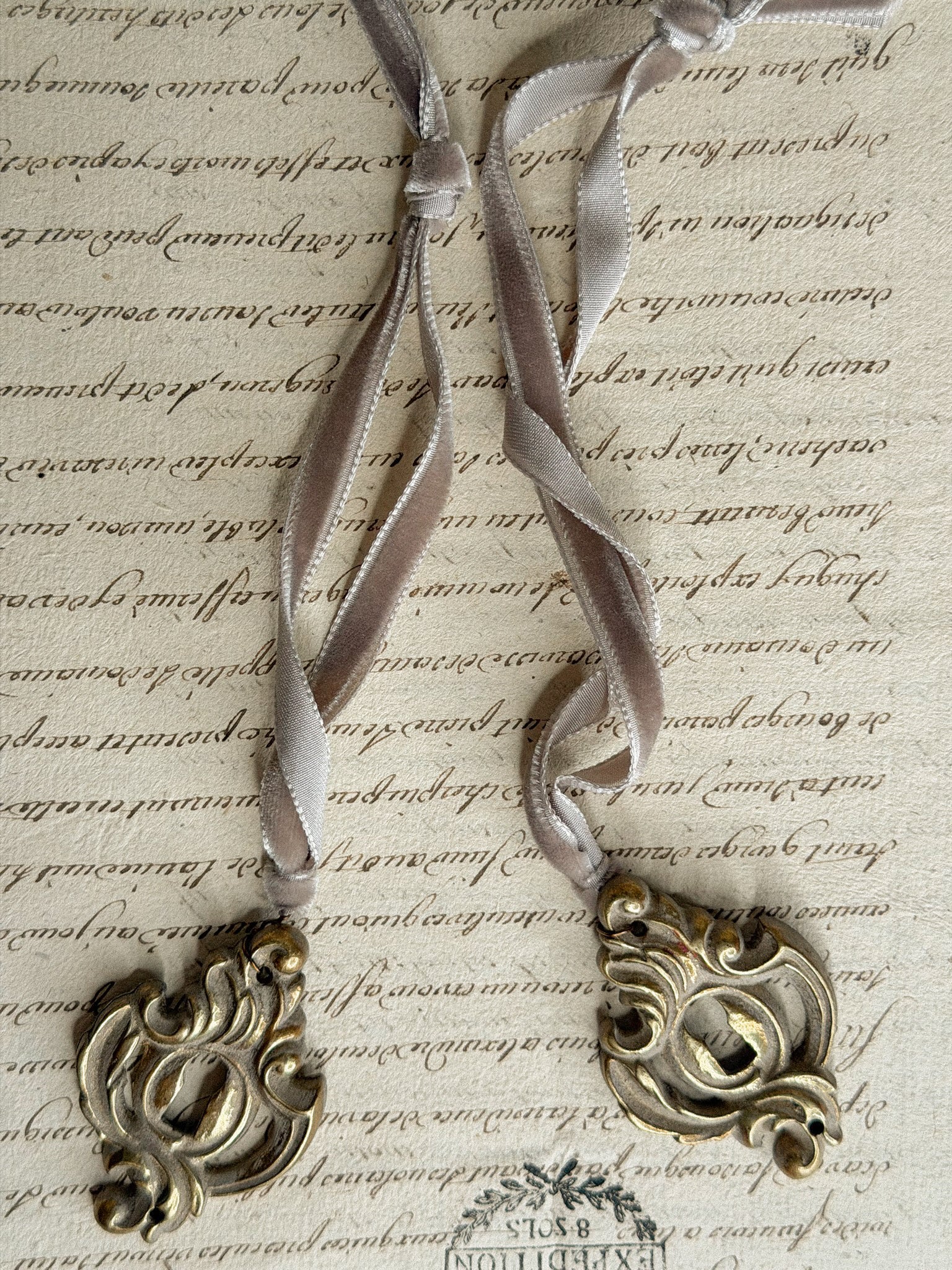 Pièce de Noël- ruban velours