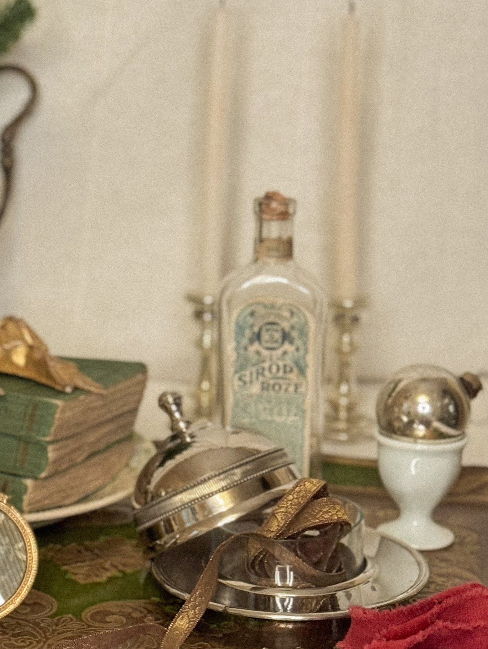 Antique French Apothecary Bottle — Sirop Roze