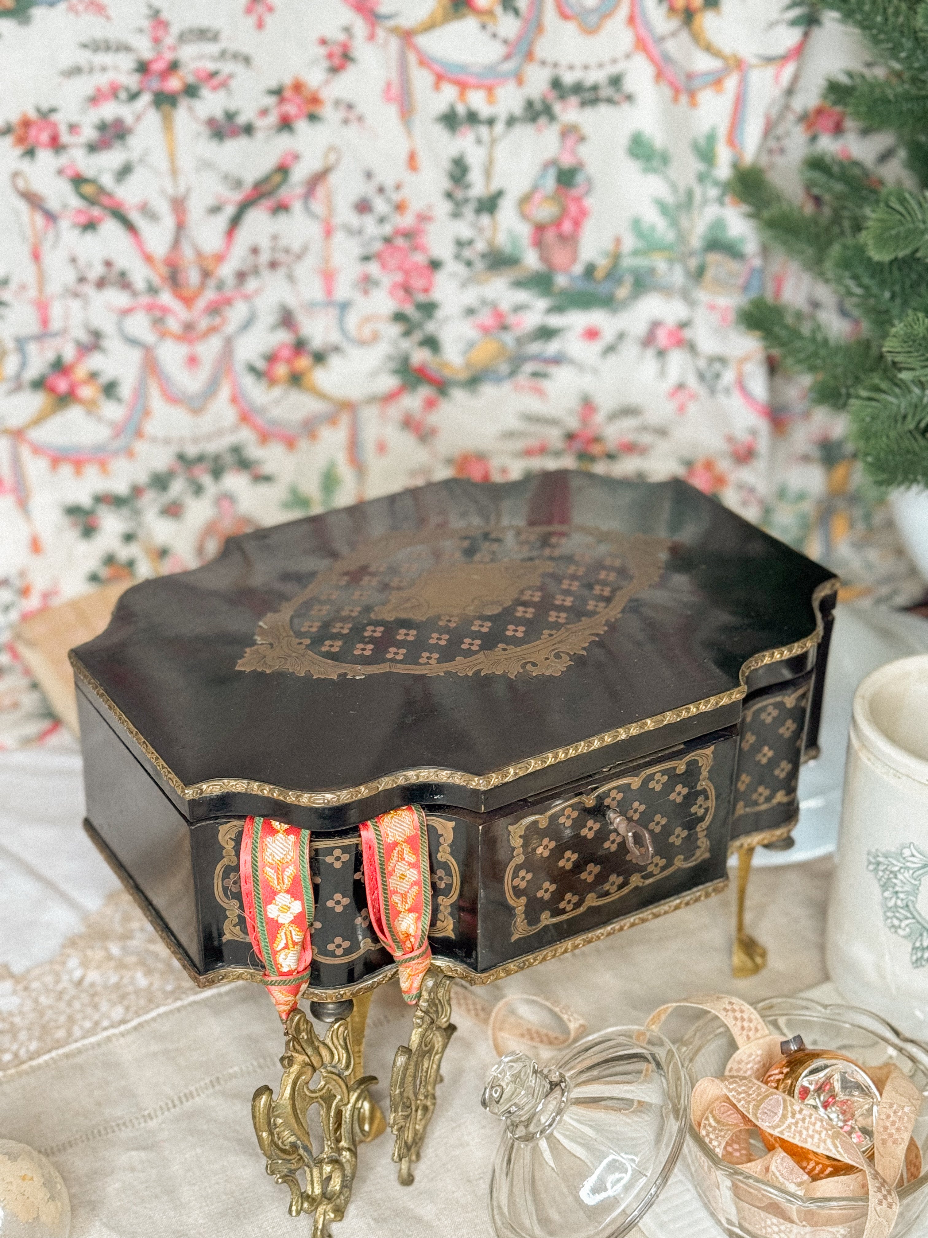 Pièce de Noël - ruban jacquard brodé