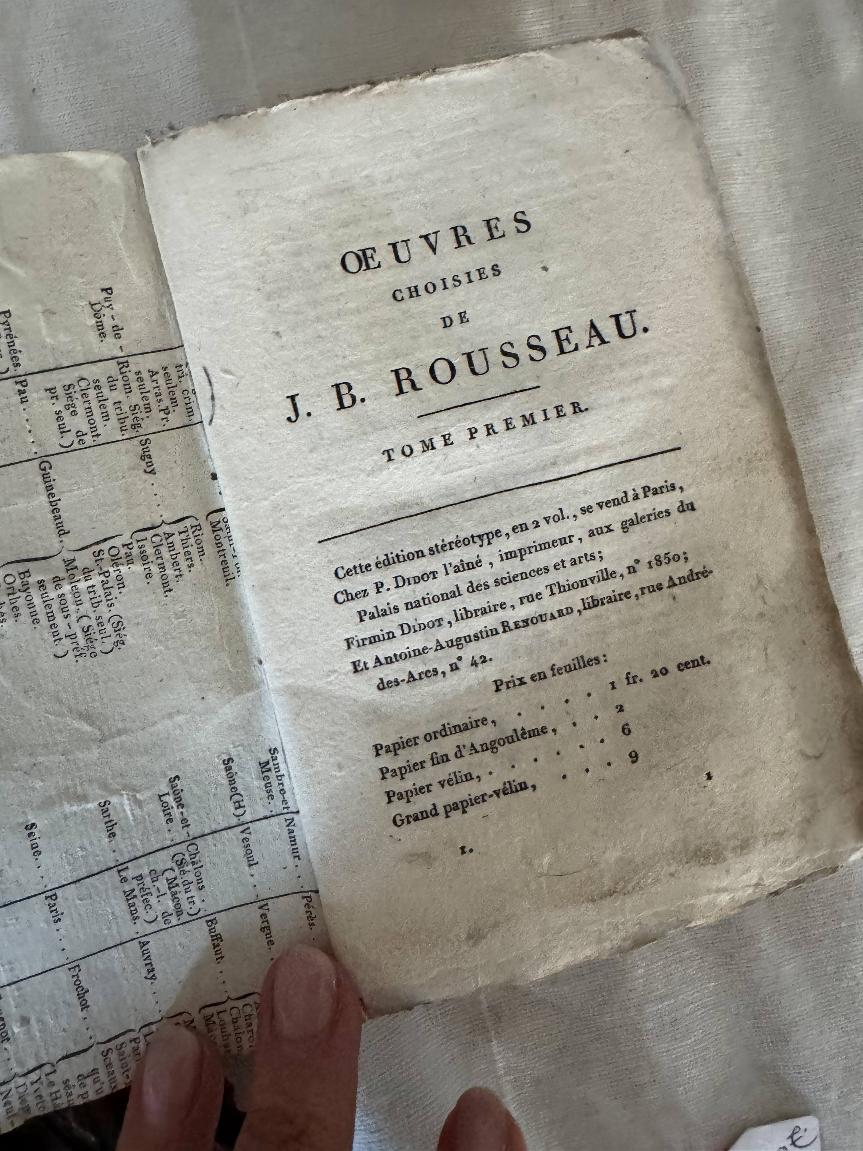 Odes, Cantates, Épîtres et Poésies Diverses de J.B. Rousseau, Tomes I & II, Paris 1798