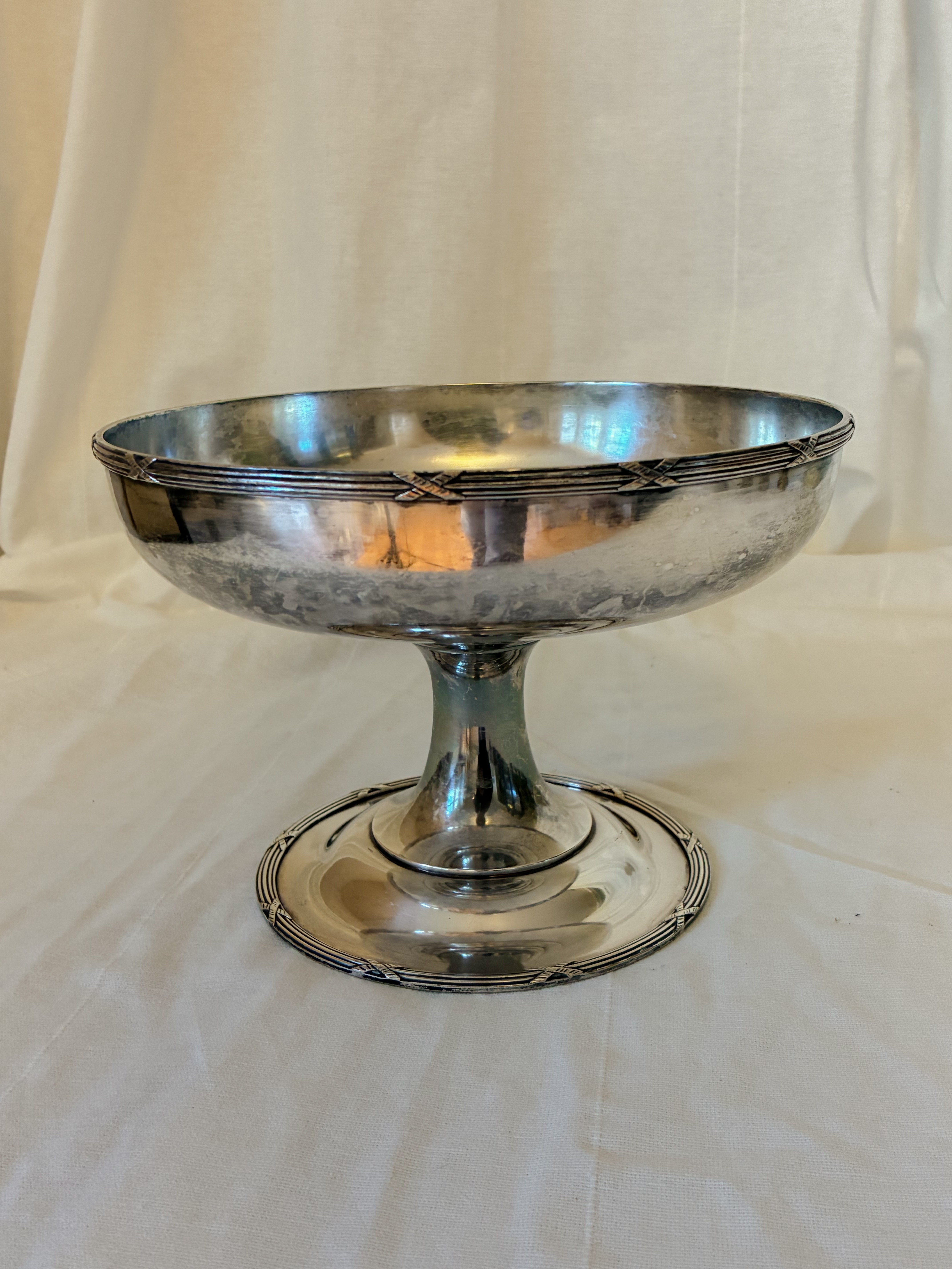 French Silver-Plated Pedestal Compote