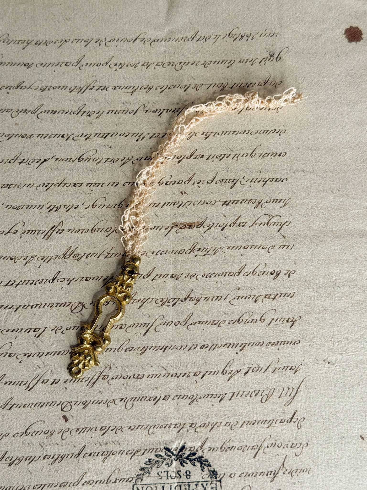 Pièce de Noël - ruban crochet