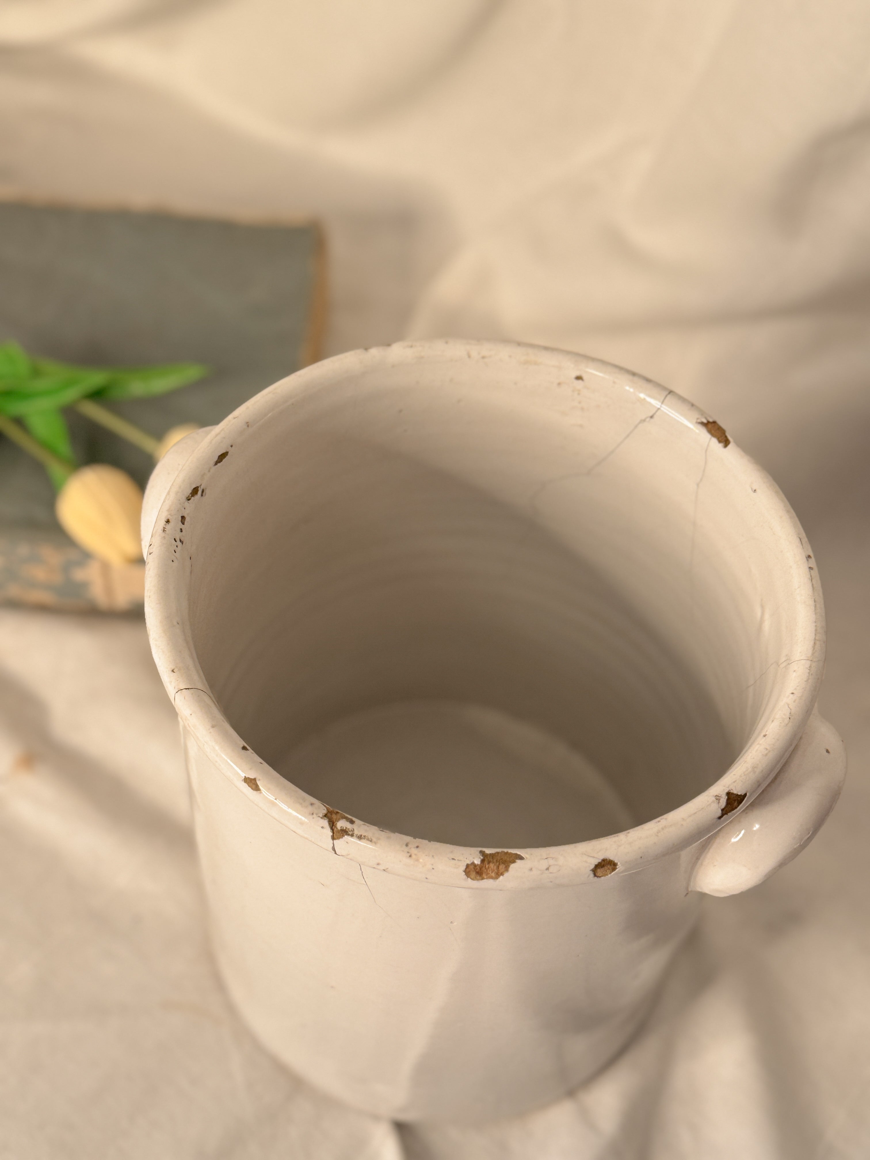 Antique European Earthenware Confit or Storage Crock, Southern France or Italy, 19th Century