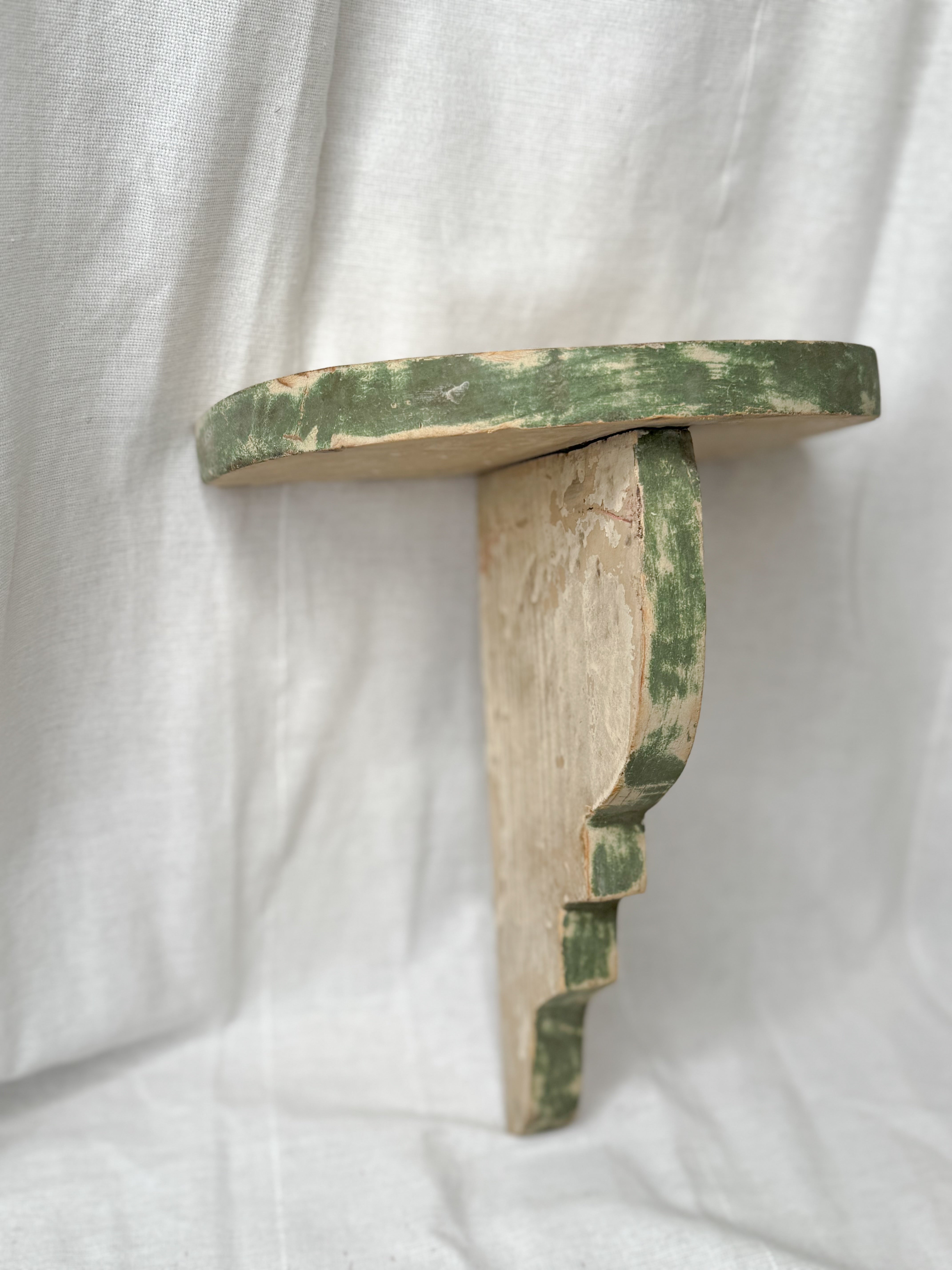 19th-Century French Painted Wall bracket shelf