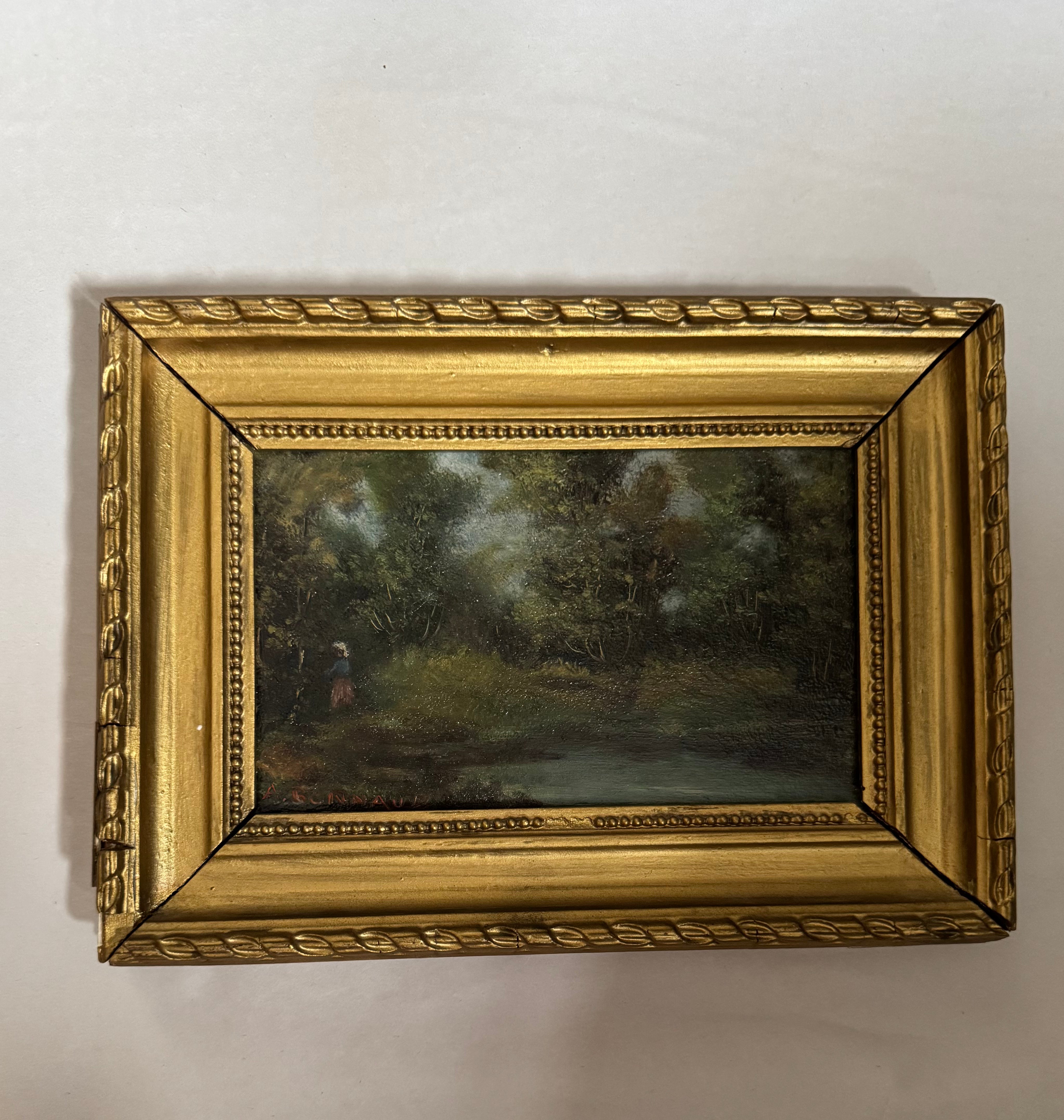 Antique French Landscape Painting