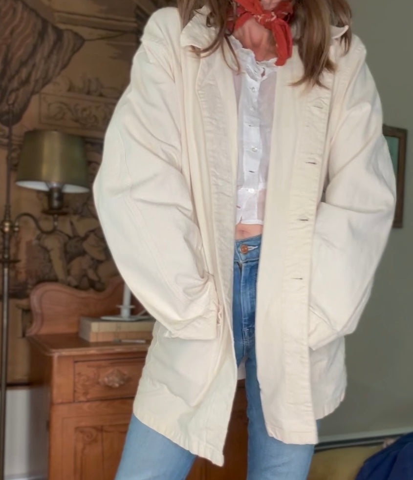 Natural Vintage French Chore Coat