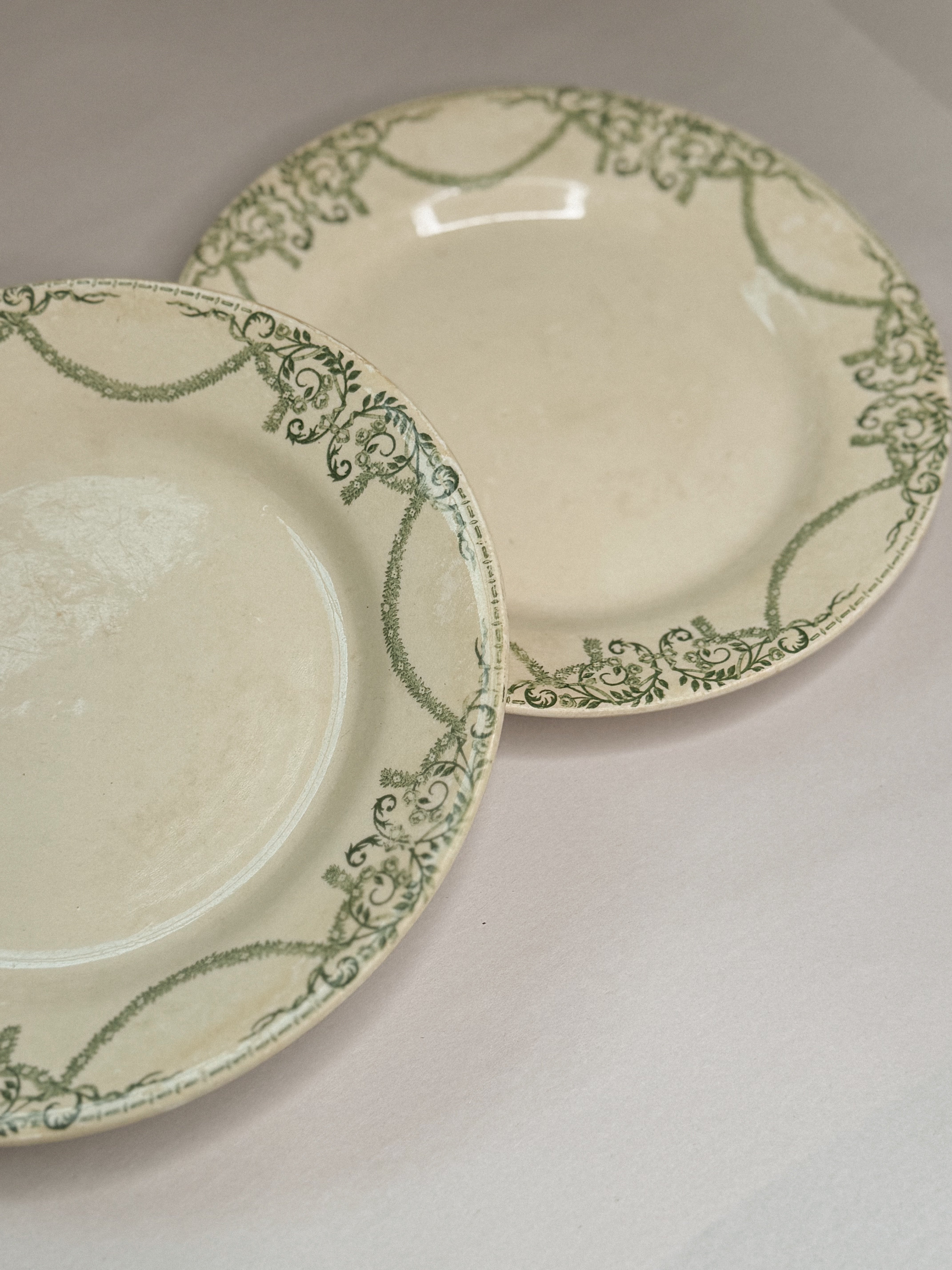 Antique French Plate- Creil & Montereau “Labrador” Pattern