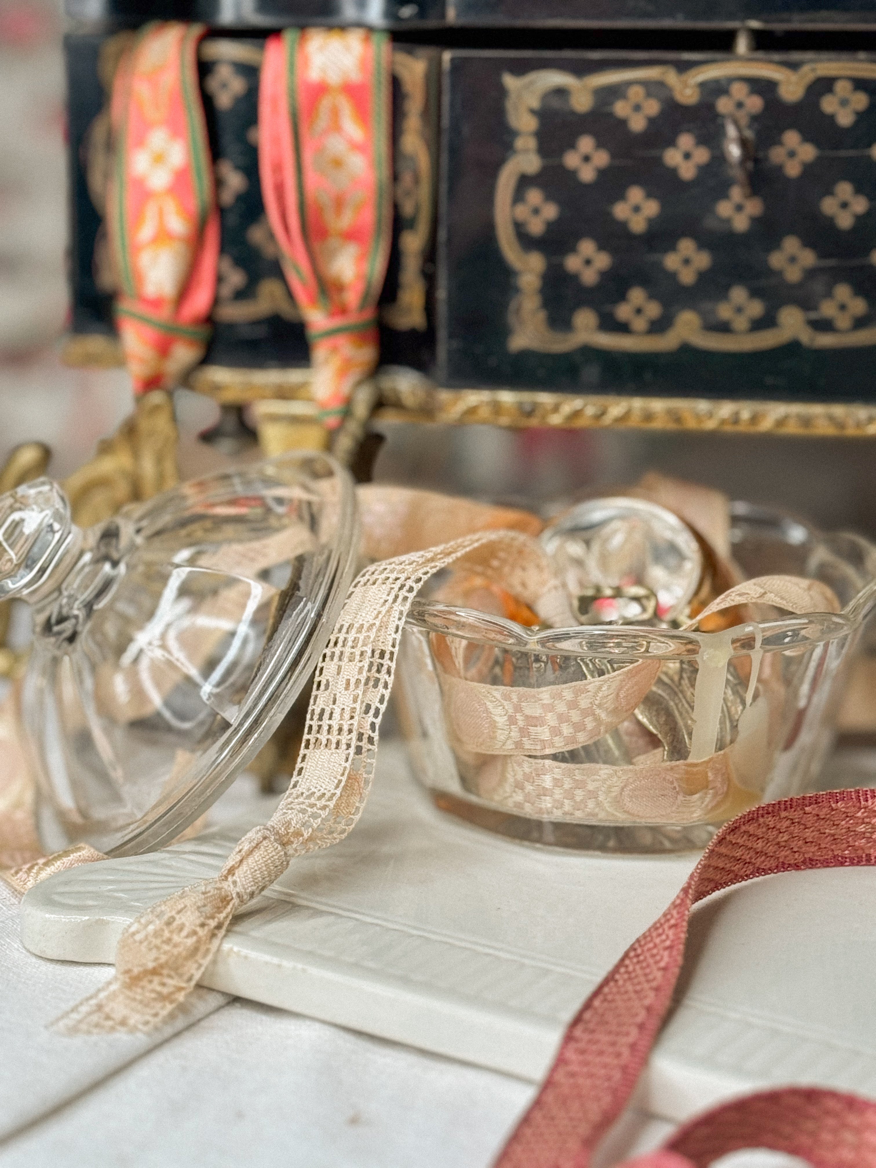 Antique French Glass Salt Cellar