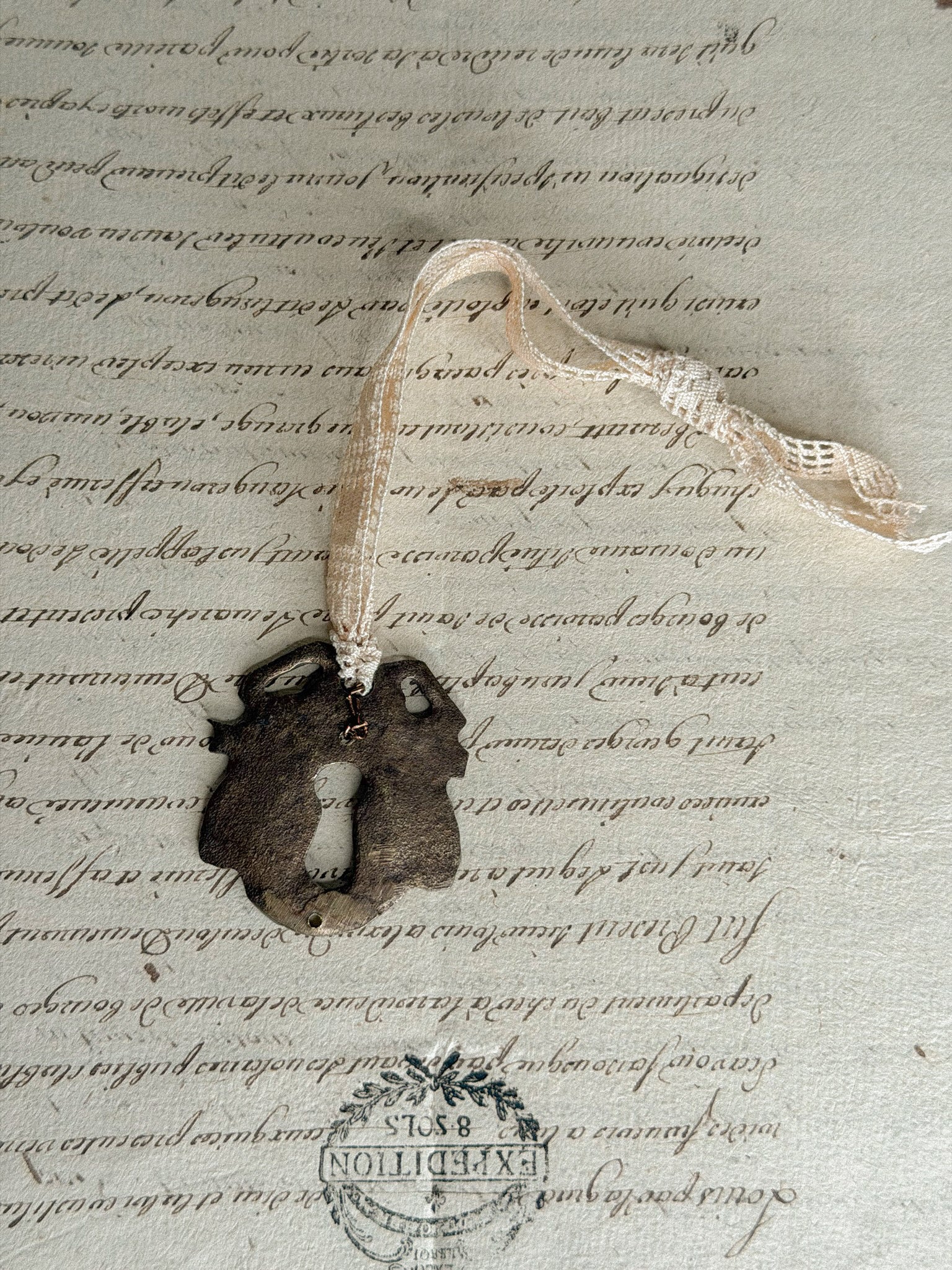 Pièce de Noël - ruban dentelle