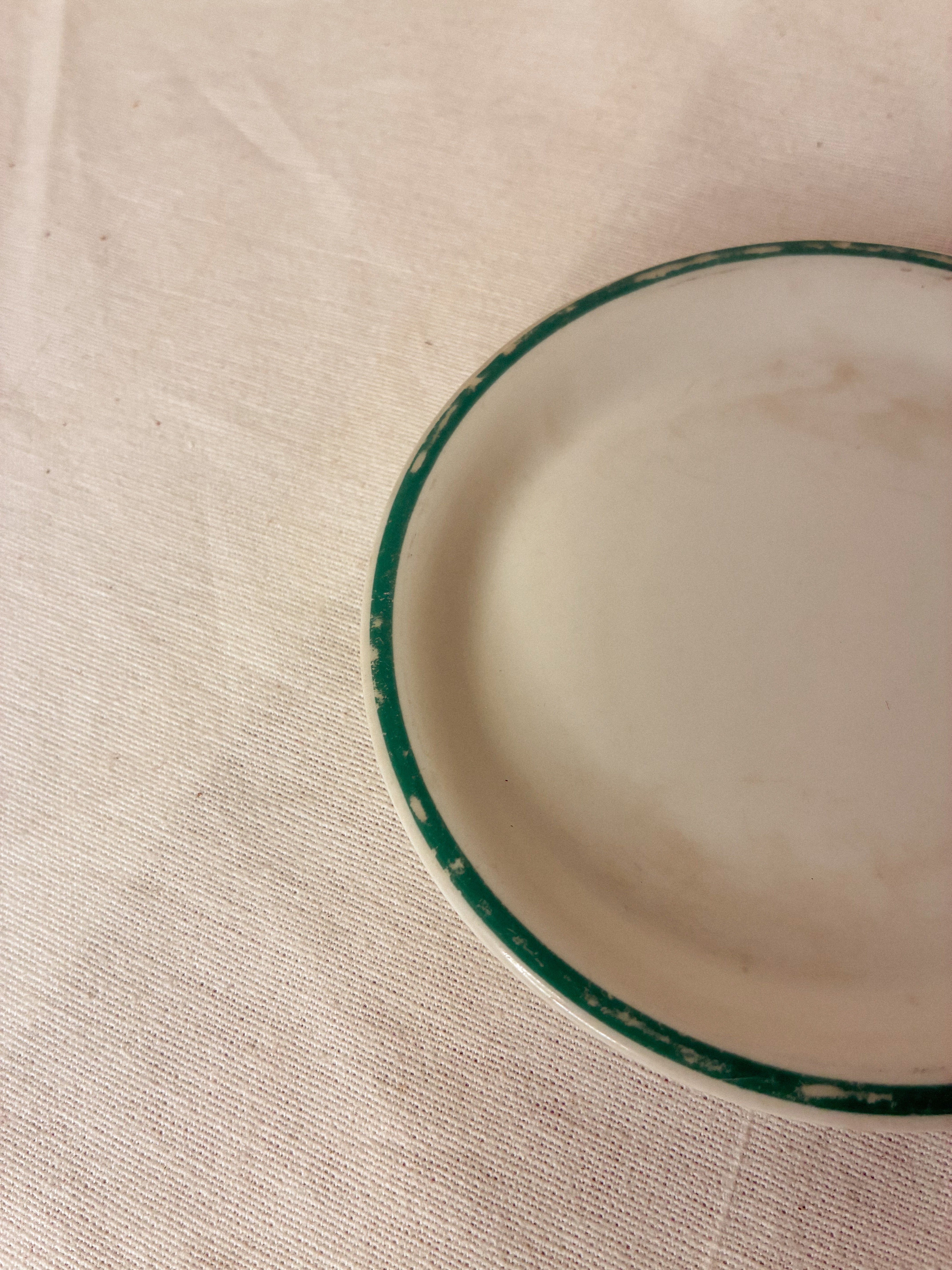 Antique Limoges Bistro Plate / Absinthe Coaster