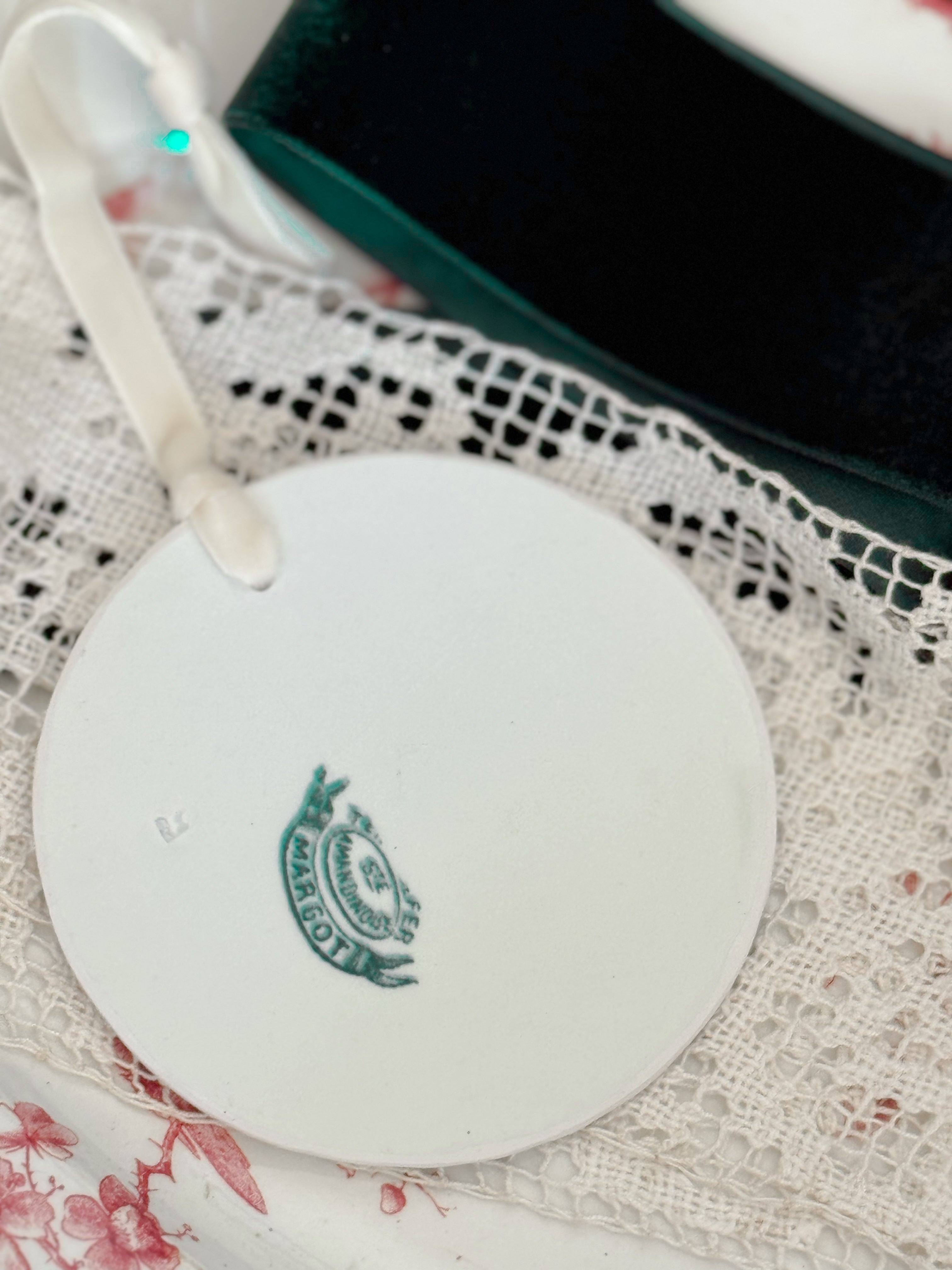 Antique plate fragment ornament - XL