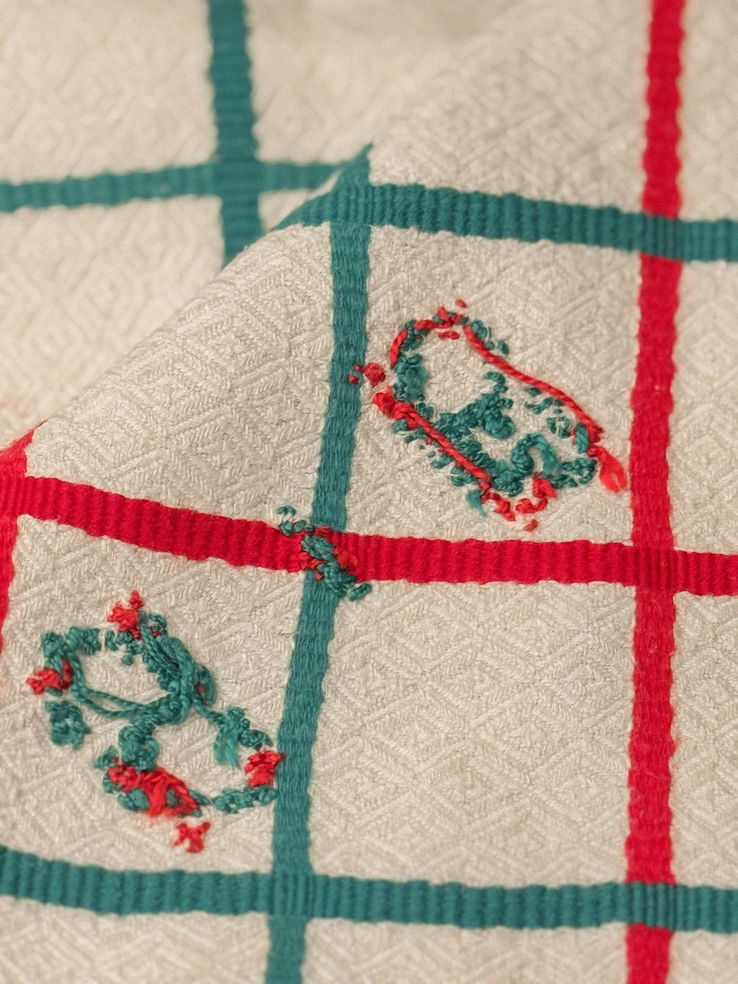 French Linen Tea Towel, Circa 1940s