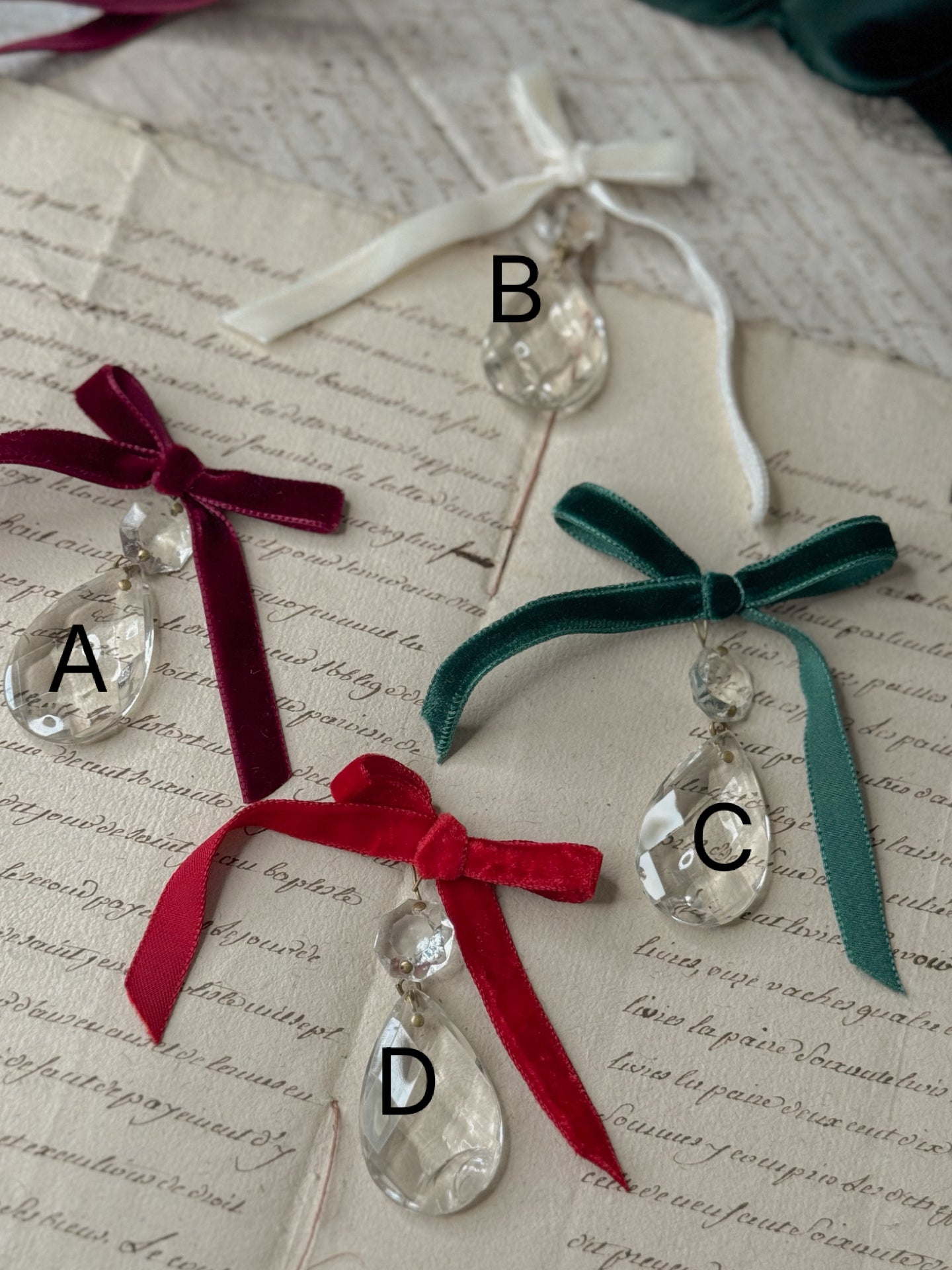 Antique French Crystal Ornament — Medium