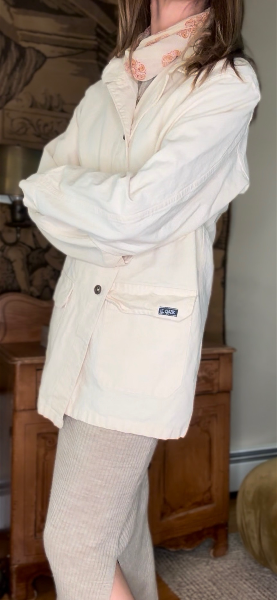 Natural Vintage French Chore Coat