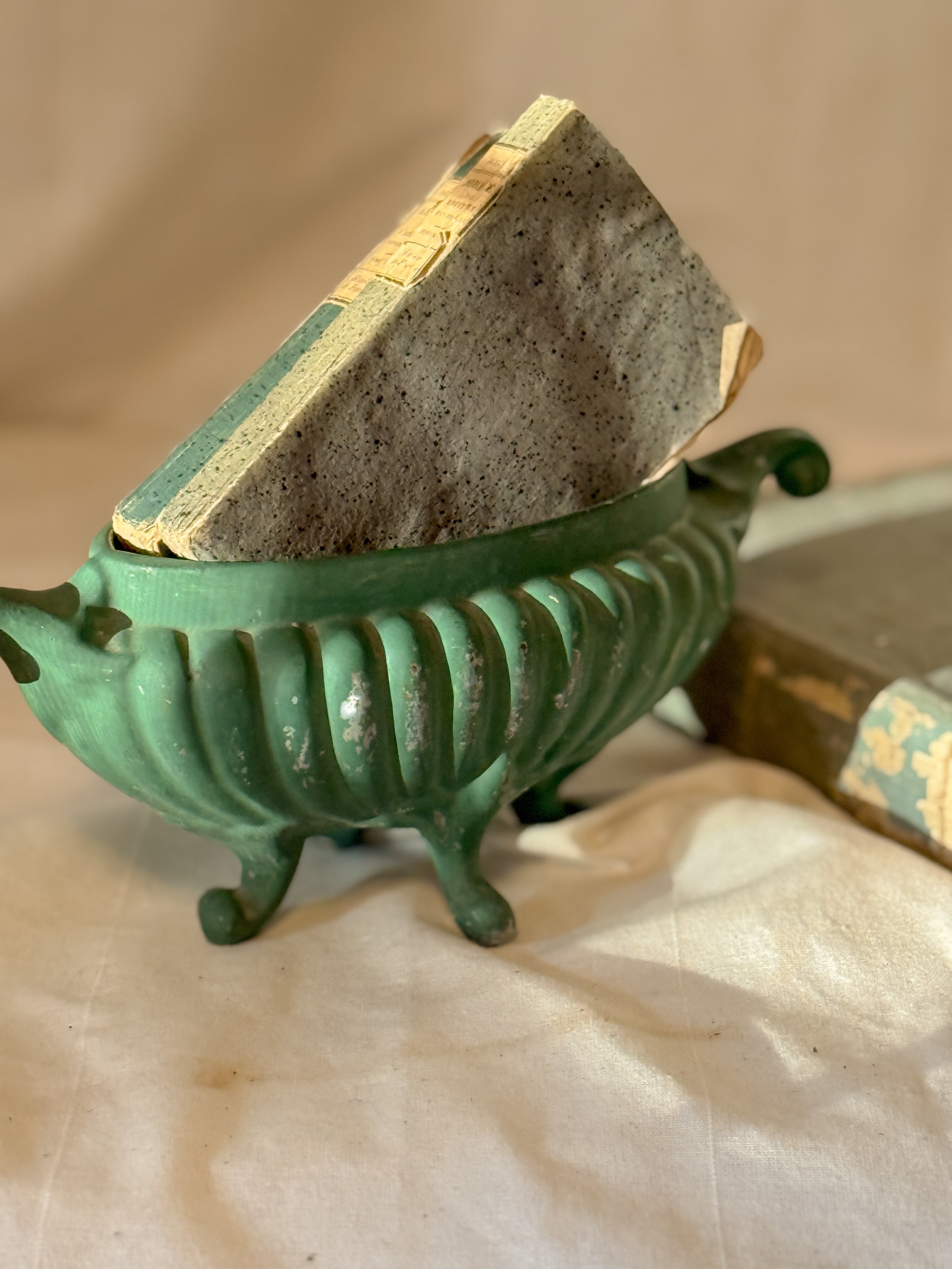Antique French Faux-Bronze Jardinière, Belle Époque, Late 19th to Early 20th Century