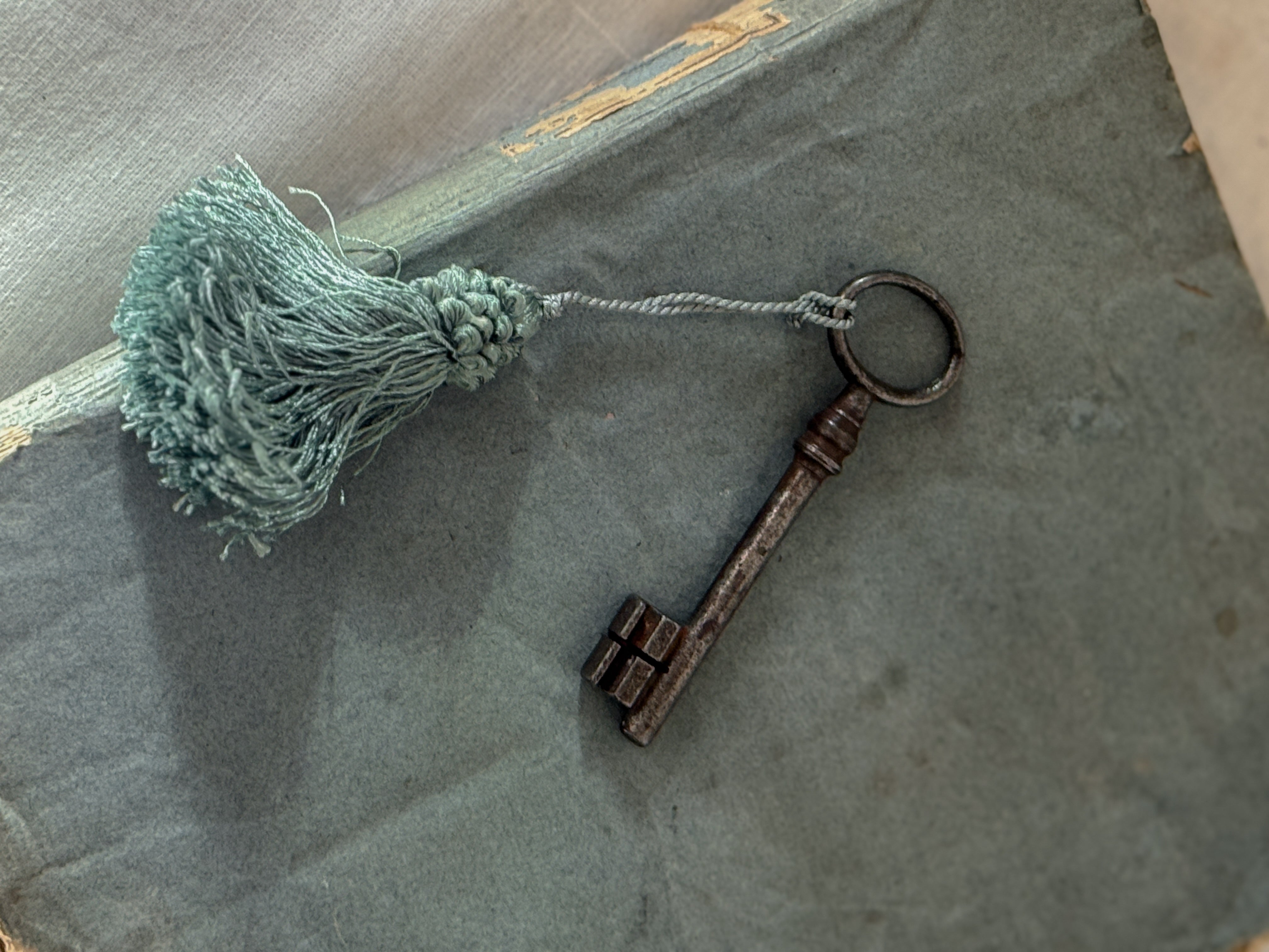 Antique Key with Tassel B