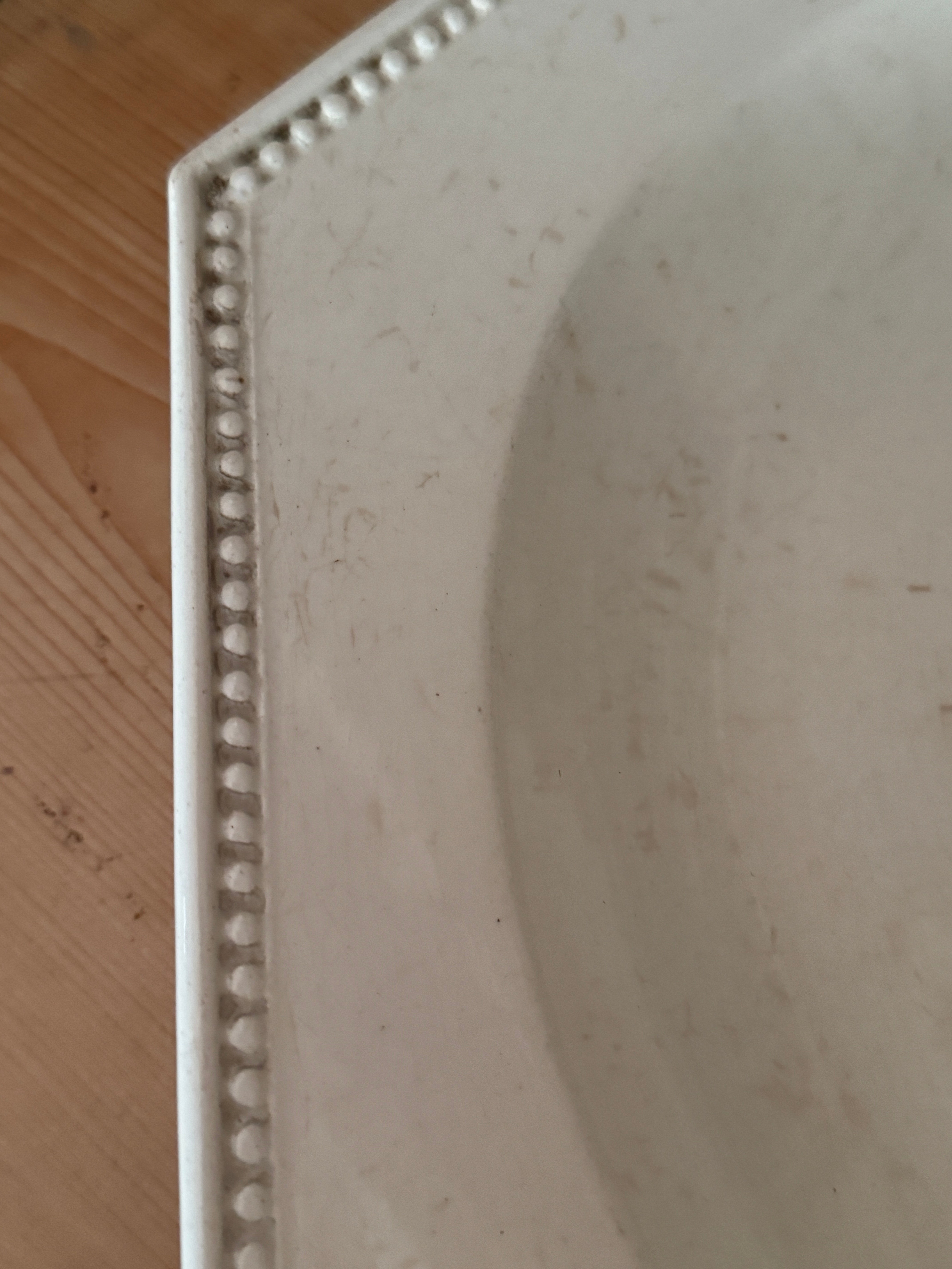 Creil et Montereau Octagonal Platter, Perles Model
