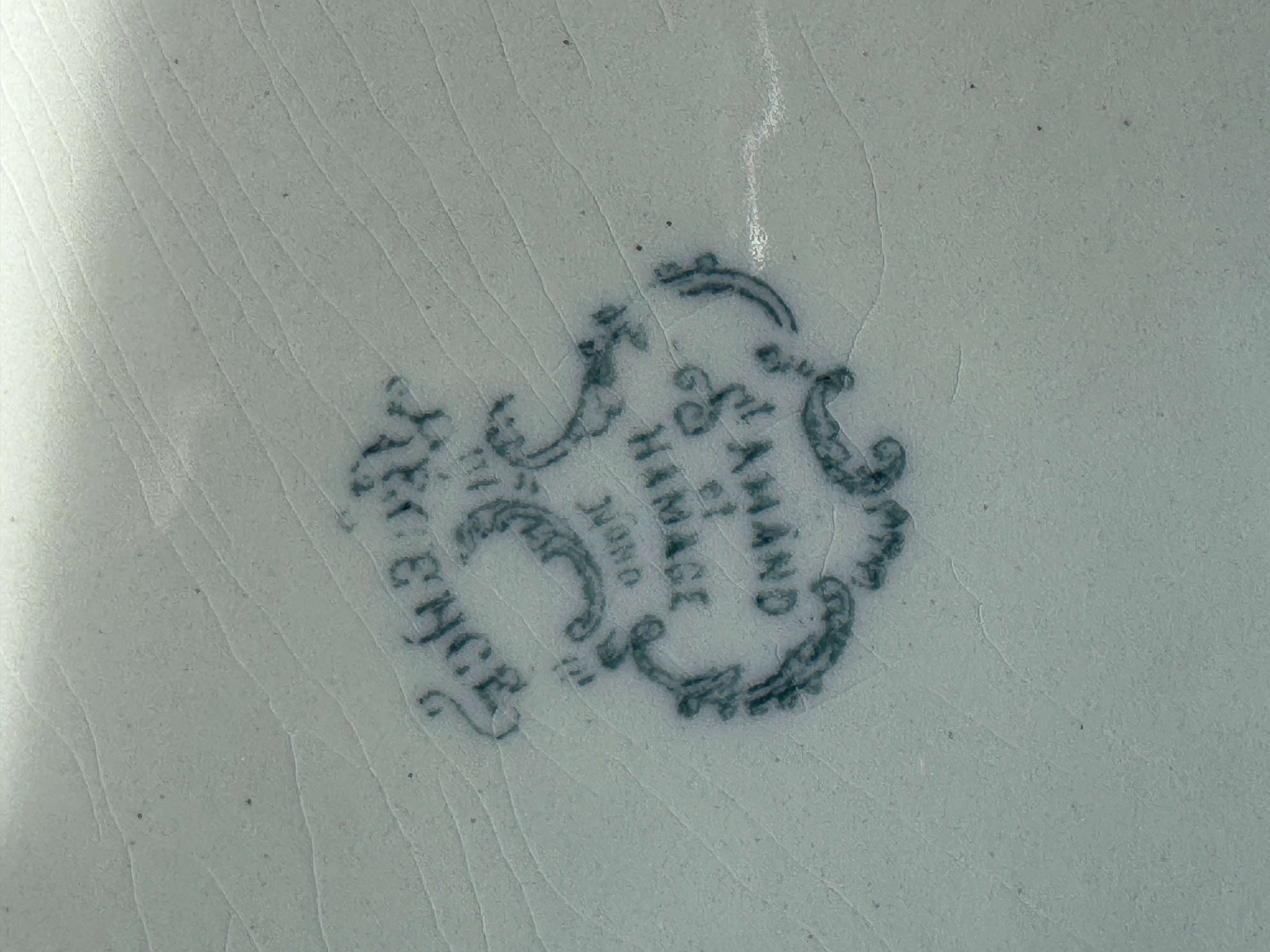 Saint-Amand Transferware Platter, Régence Pattern