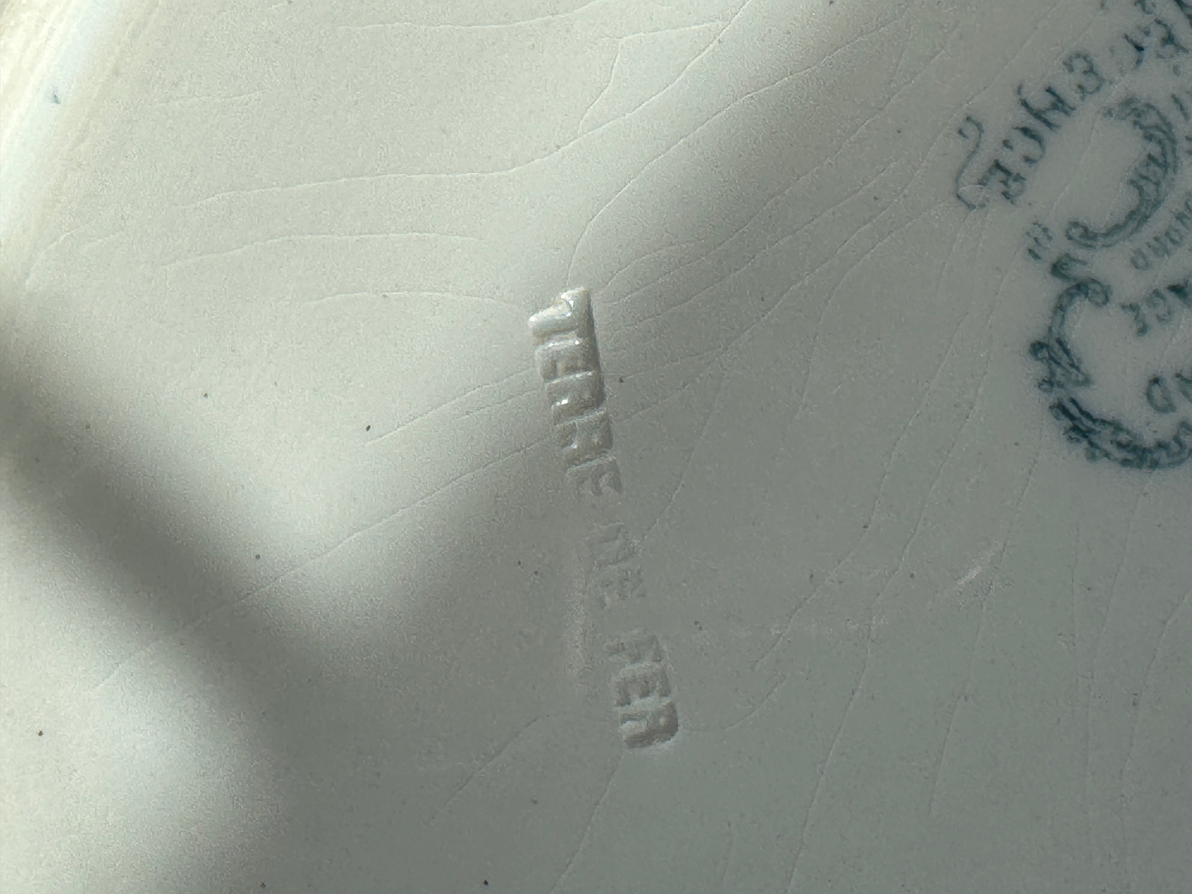 Large Saint-Amand Transferware Platter, Régence Pattern
