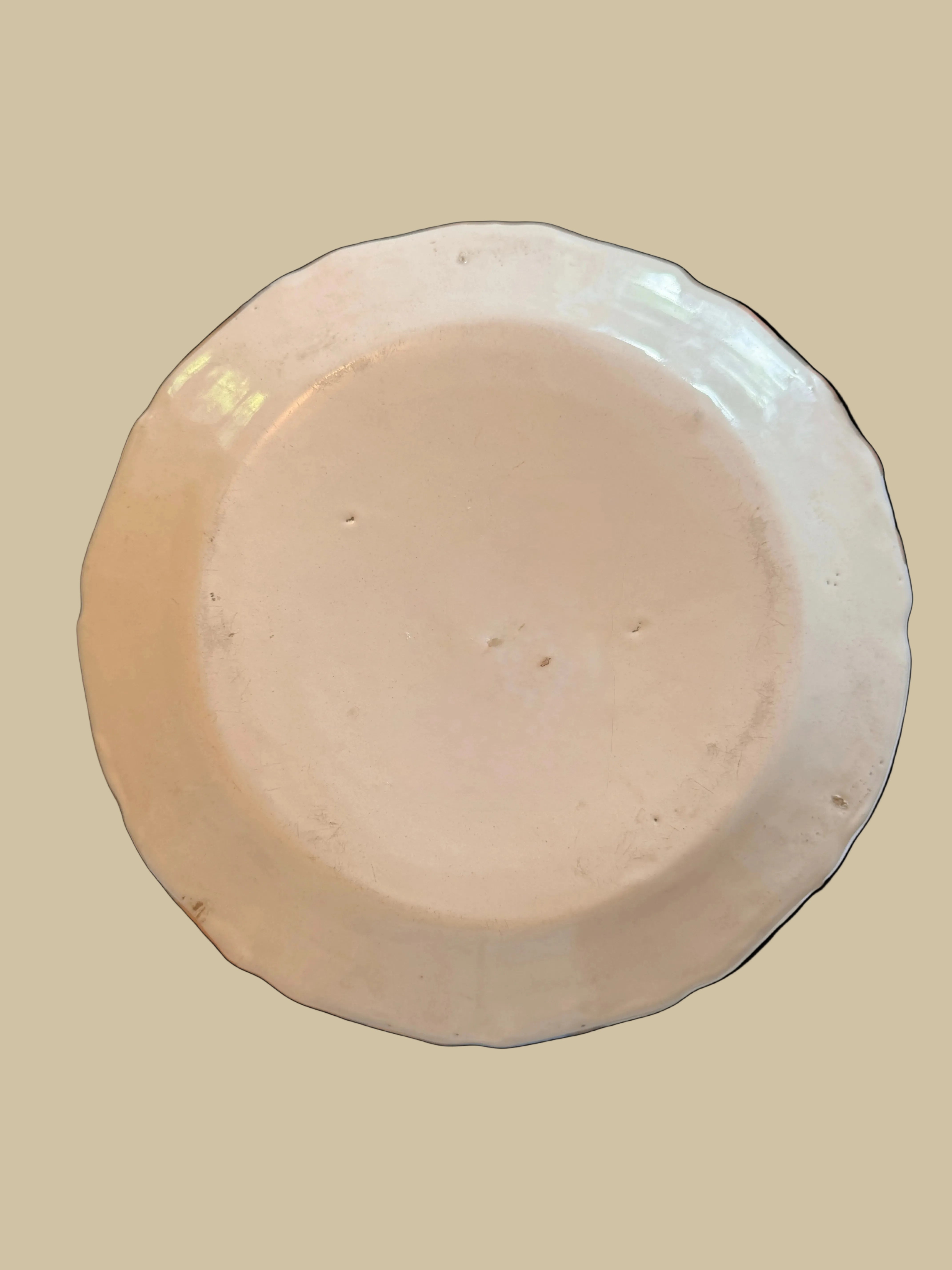 Antique French Tin-Glazed Faïence Platter, Blanc de Faïence
