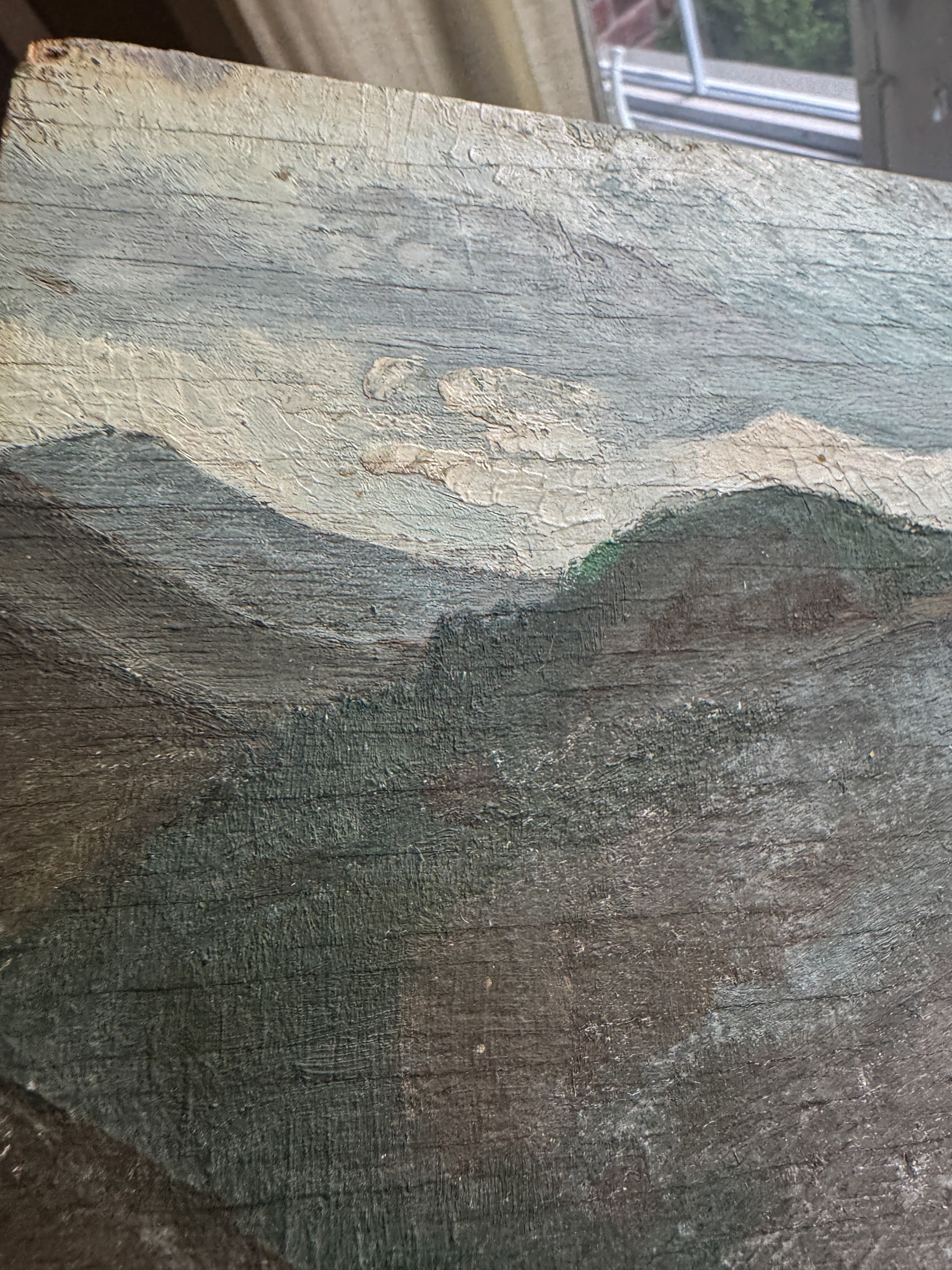 Oil on Wood Panel, Valley Village, Early 20th Century