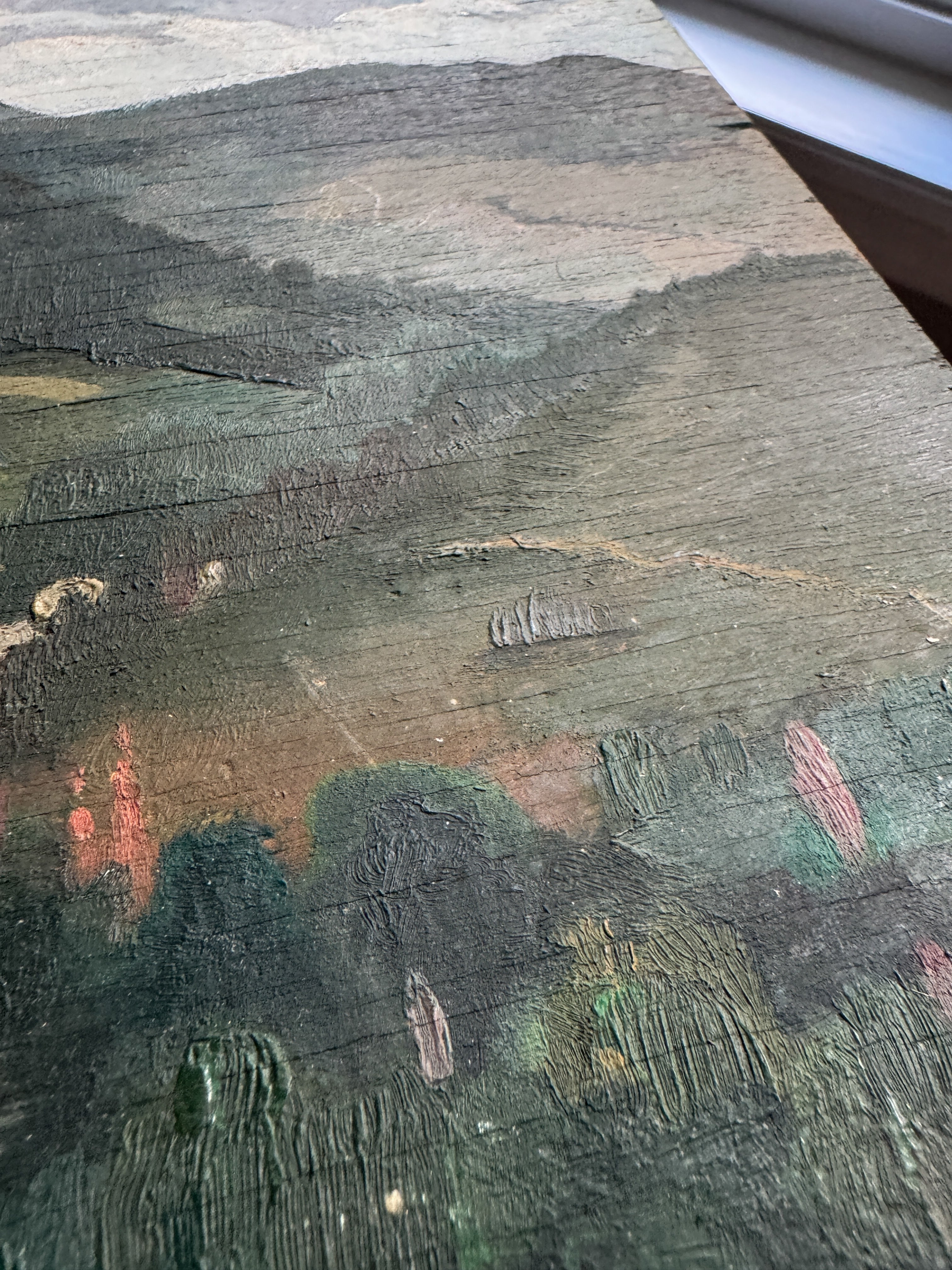 Oil on Wood Panel, Valley Village, Early 20th Century