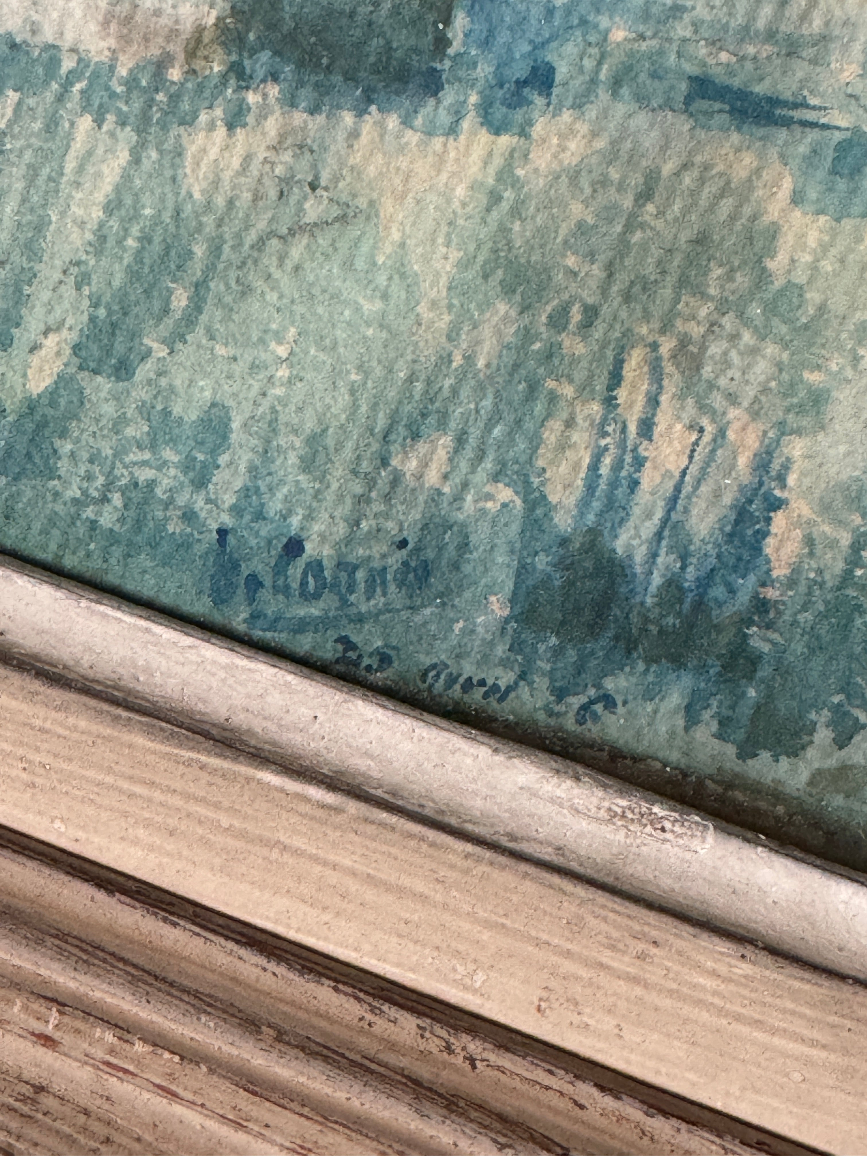 French Watercolour, Stone Bridge, 1926