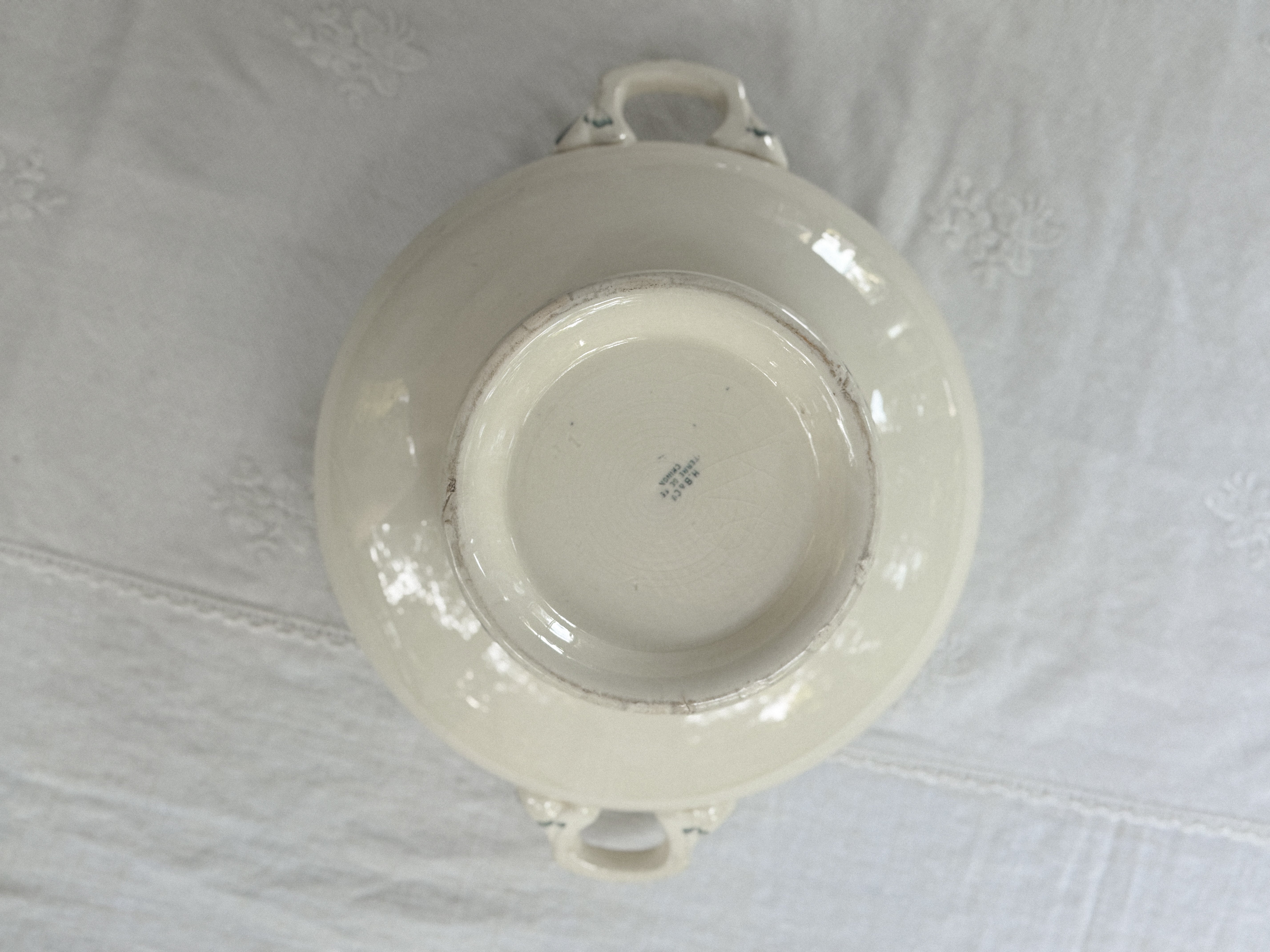 Antique French Transferware Soupière, Chinon Pattern, Choisy-le-Roi