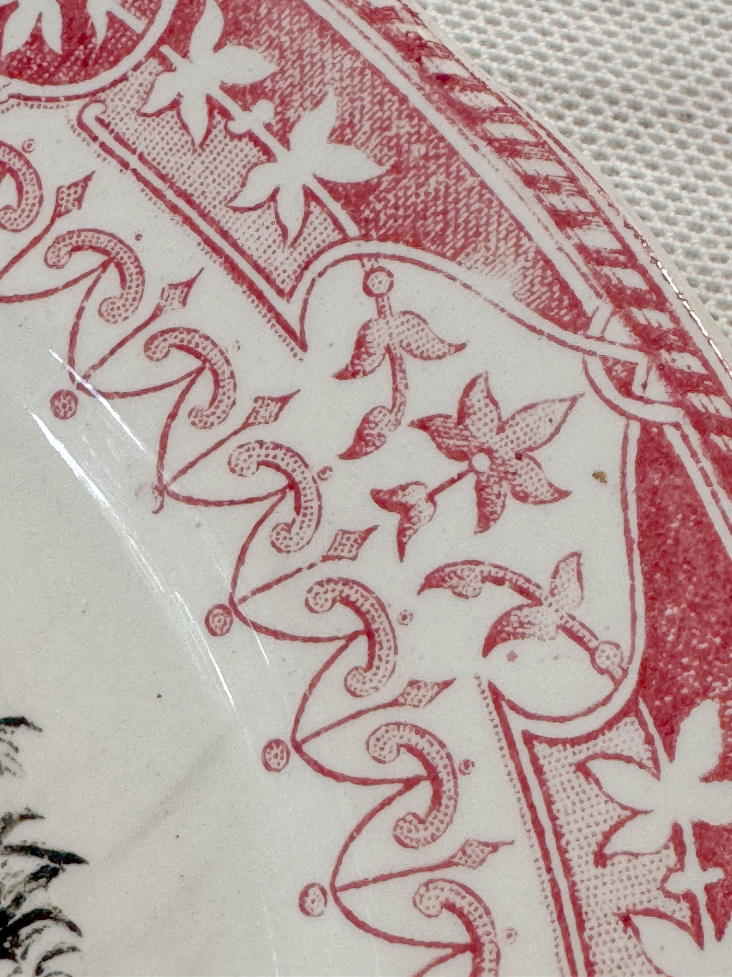 Antique French Talking Plate, Les Mois de l'Année à la Campagne, Digoin & Sarreguemines