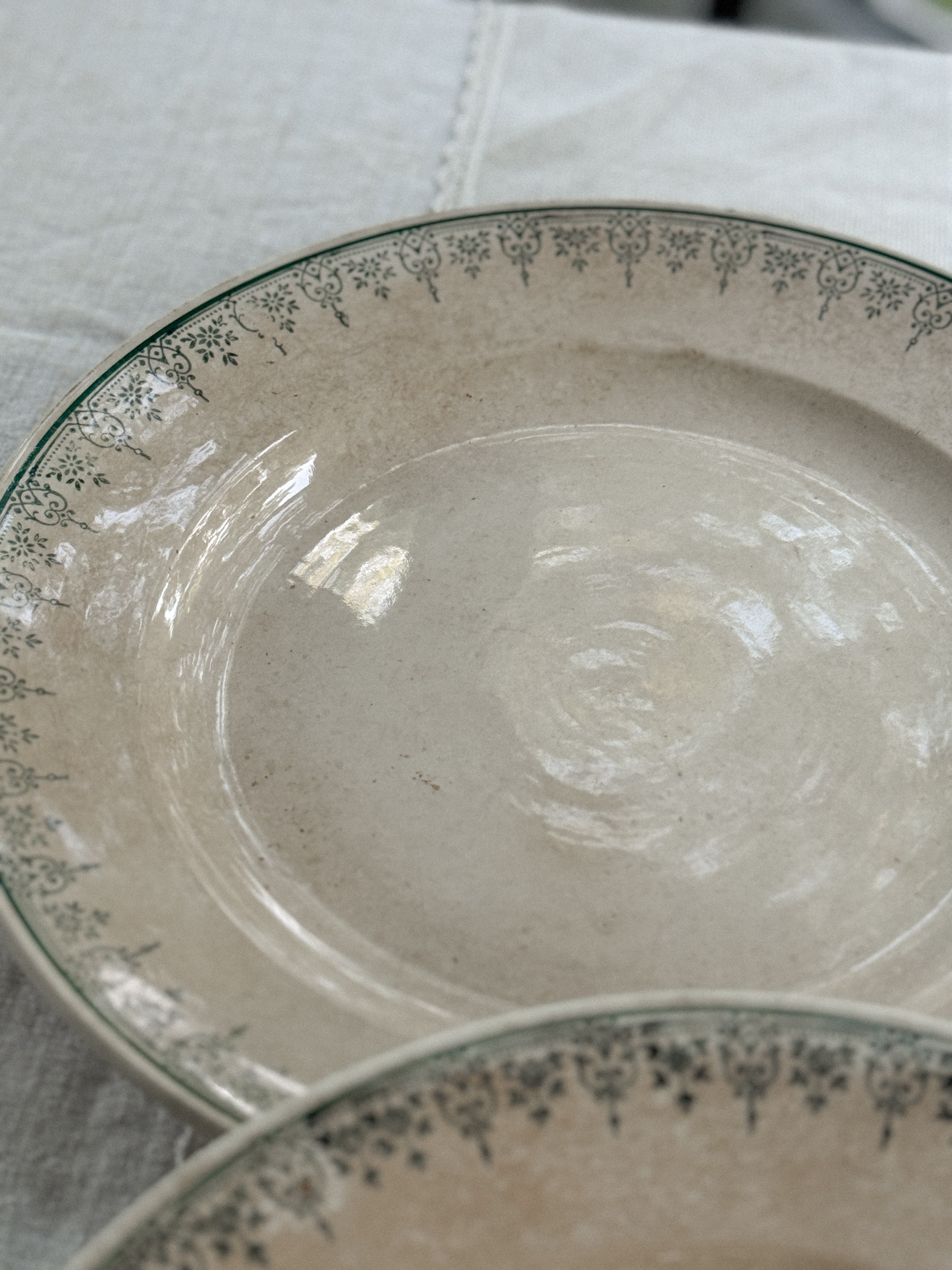 Lambrequin Transferware Platter, Saint-Amand