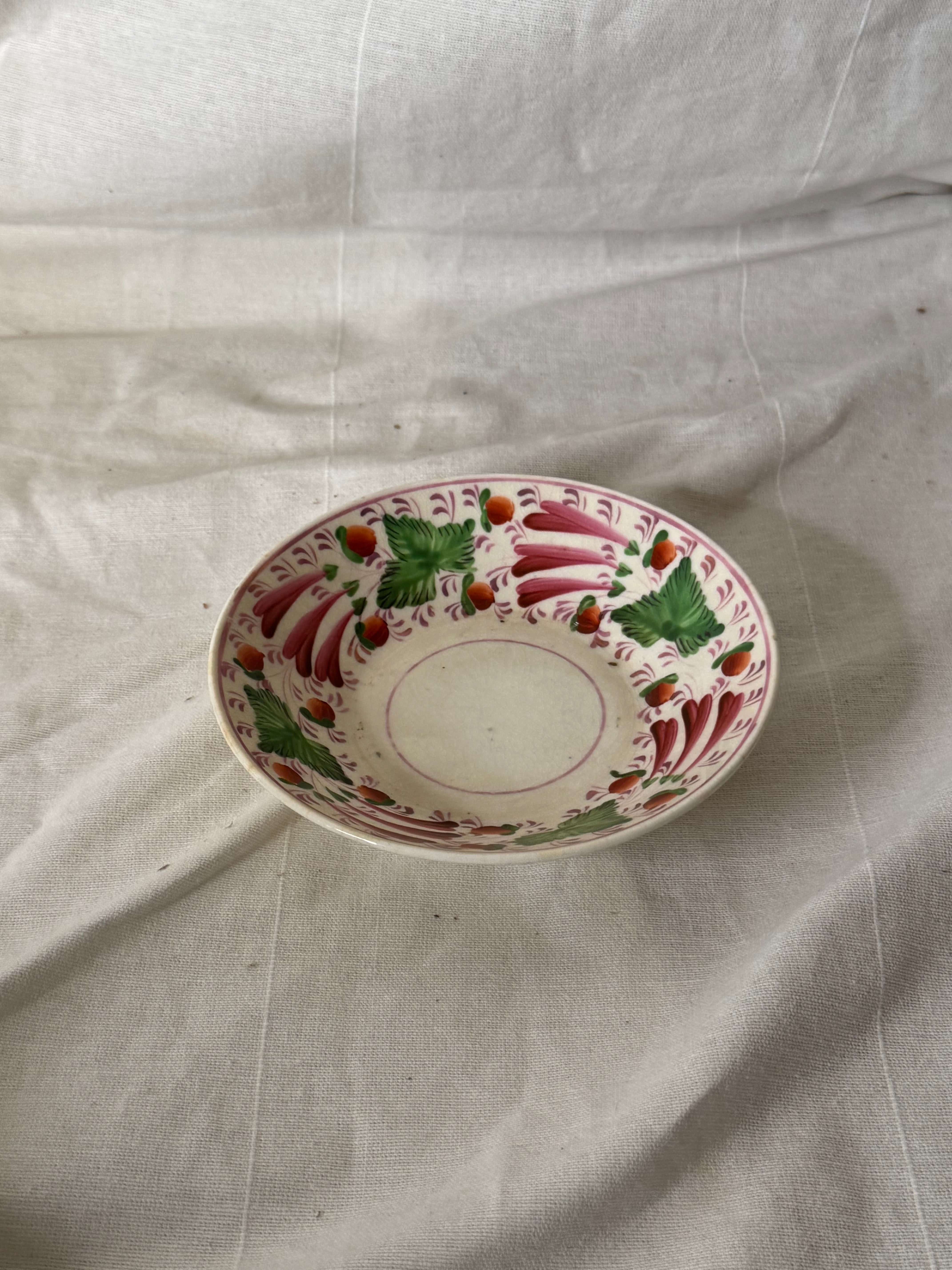 19th century Pearlware Strawberry Pattern Bowl
