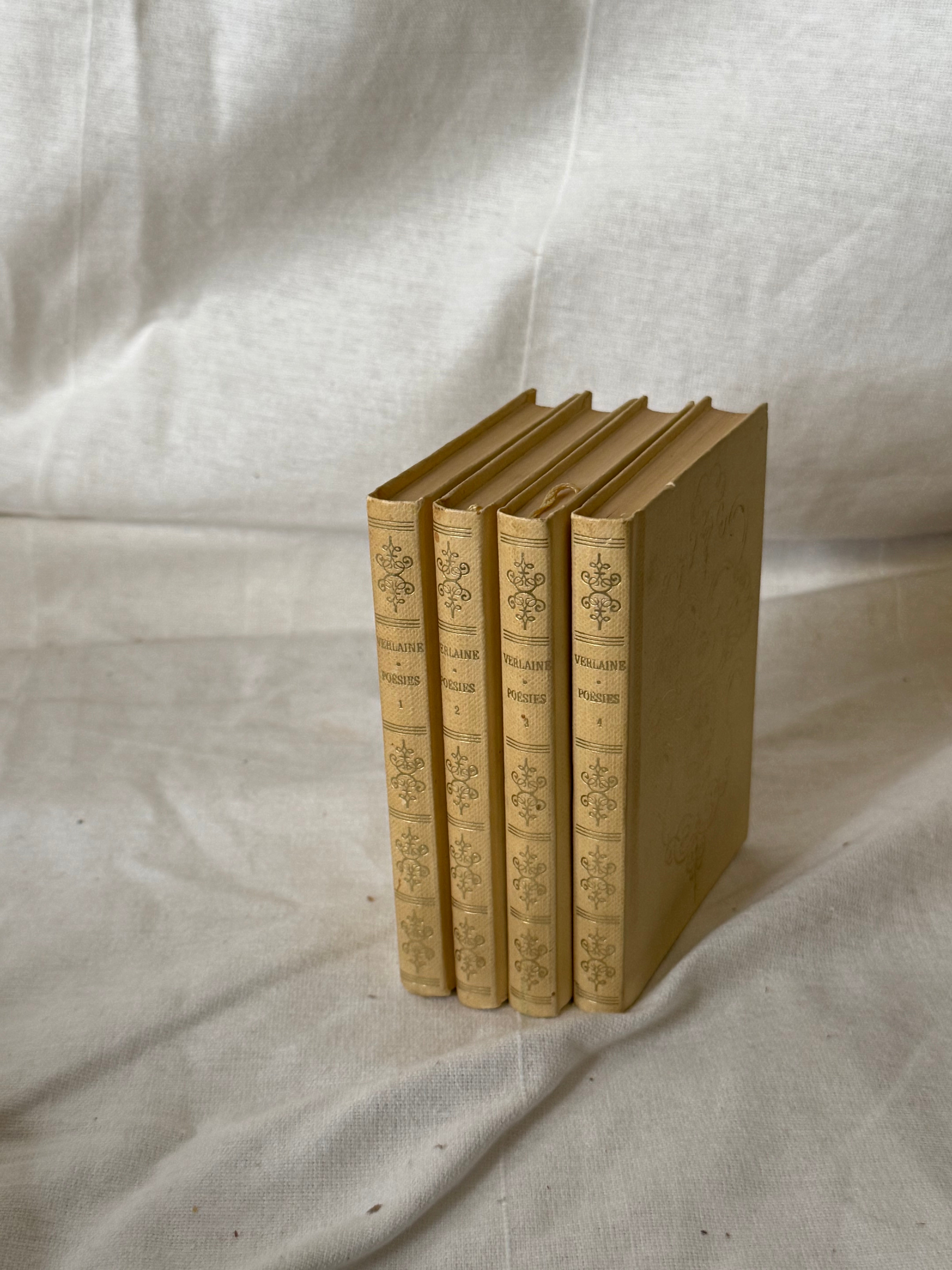 Miniature Set of Paul Verlaine, Poésies (4 Volumes)